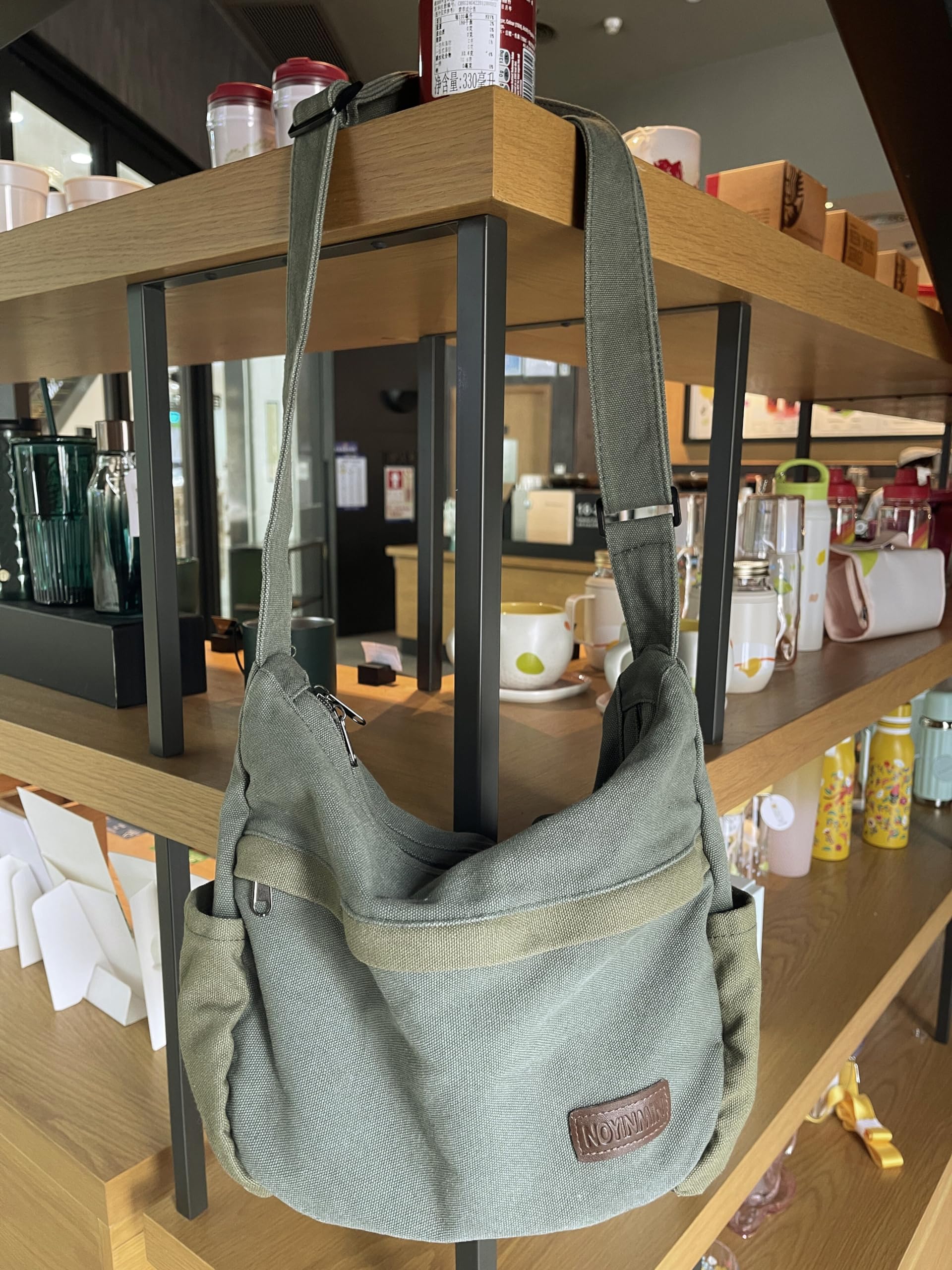 Large Canvas Messenger Bag for Men & Women - Multi-Pocket Crossbody Shoulder Tote Laptop Bag - Perfect for Work, Travel & Daily Commute