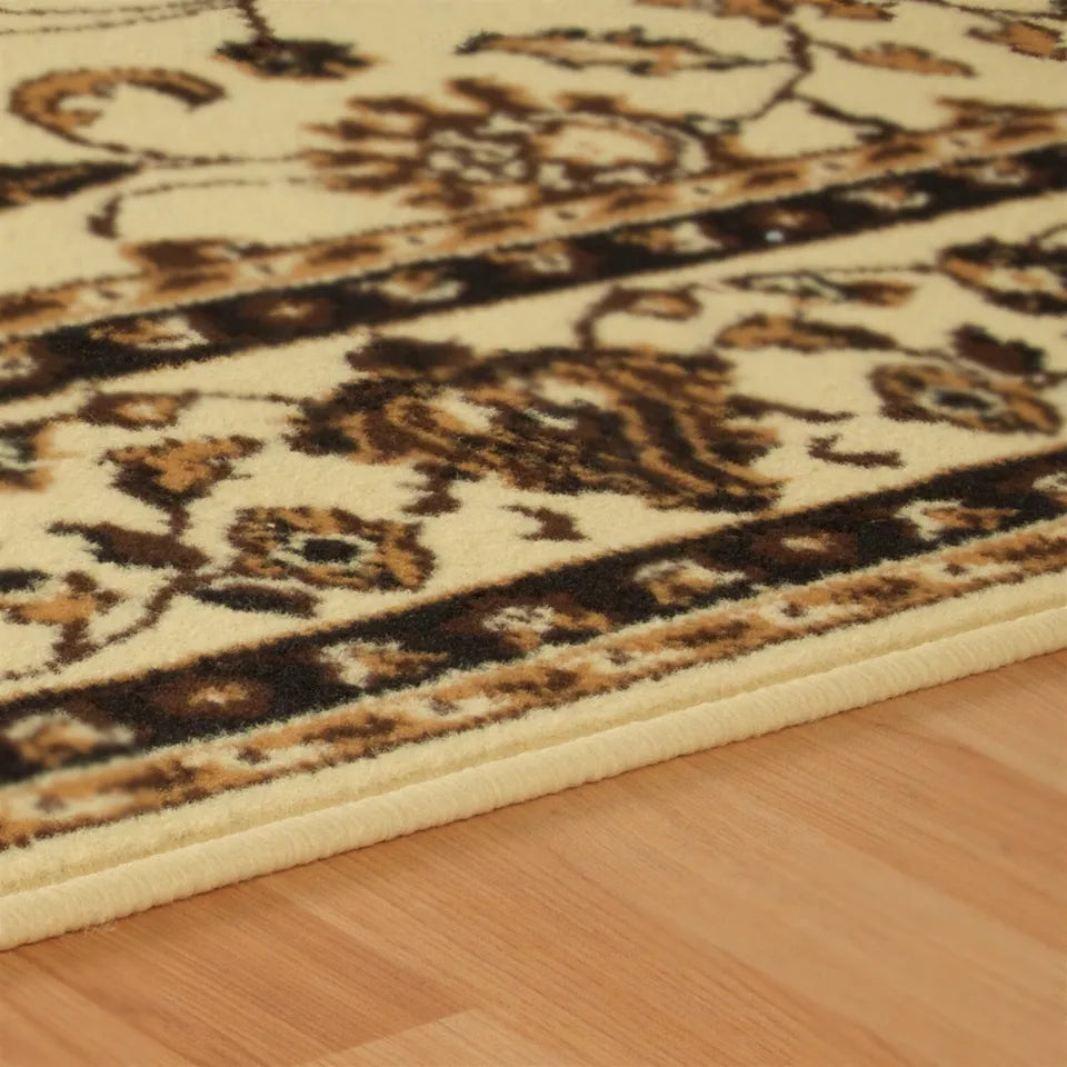 Barringer Floral Medallion 3-Piece Indoor Area Rug Set - Soft Non-Slip Living Room Carpet for Bedroom, Dining Room & Home Decor