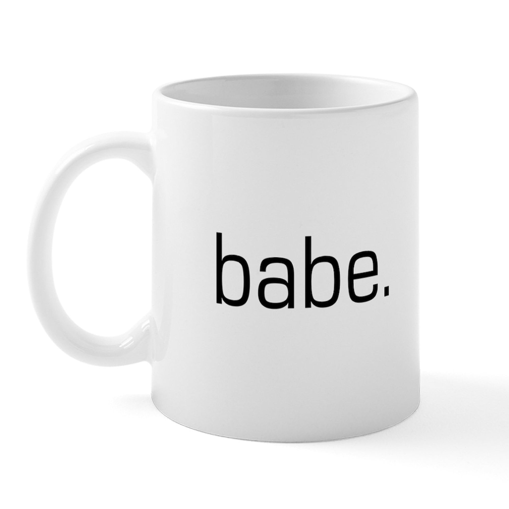 Babe Mug 11 oz (325 ml) Ceramic Coffee Cup - Funny Gift for Women, Girlfriend & Wife - Perfect for Home, Office & Coffee Lovers