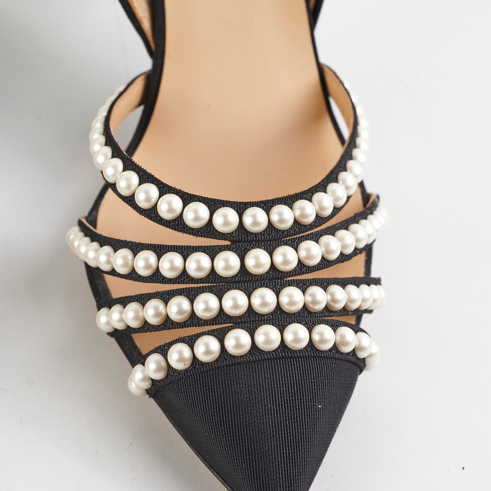 Chanel Black Pearl Heels Women's Size 36 - Luxury High Heel Pumps for Evening Parties, Weddings & Formal Events