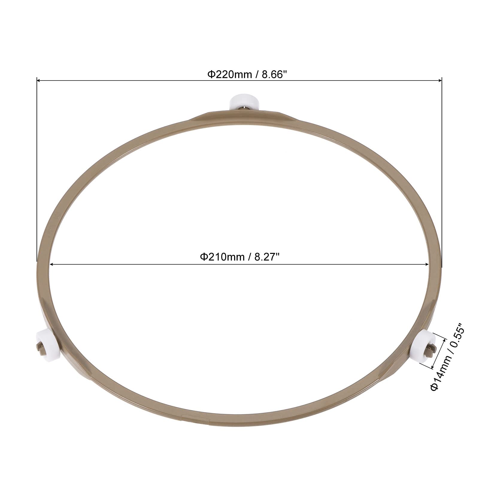 Meccanity Microwave Oven Turntable Support Circle - 2 Pack Brown Glass Plate Roller Bracket Replacement Parts for Smooth Rotation | Compatible with Most Microwave Models | Perfect for Kitchen Appliance Repair & Maintenance