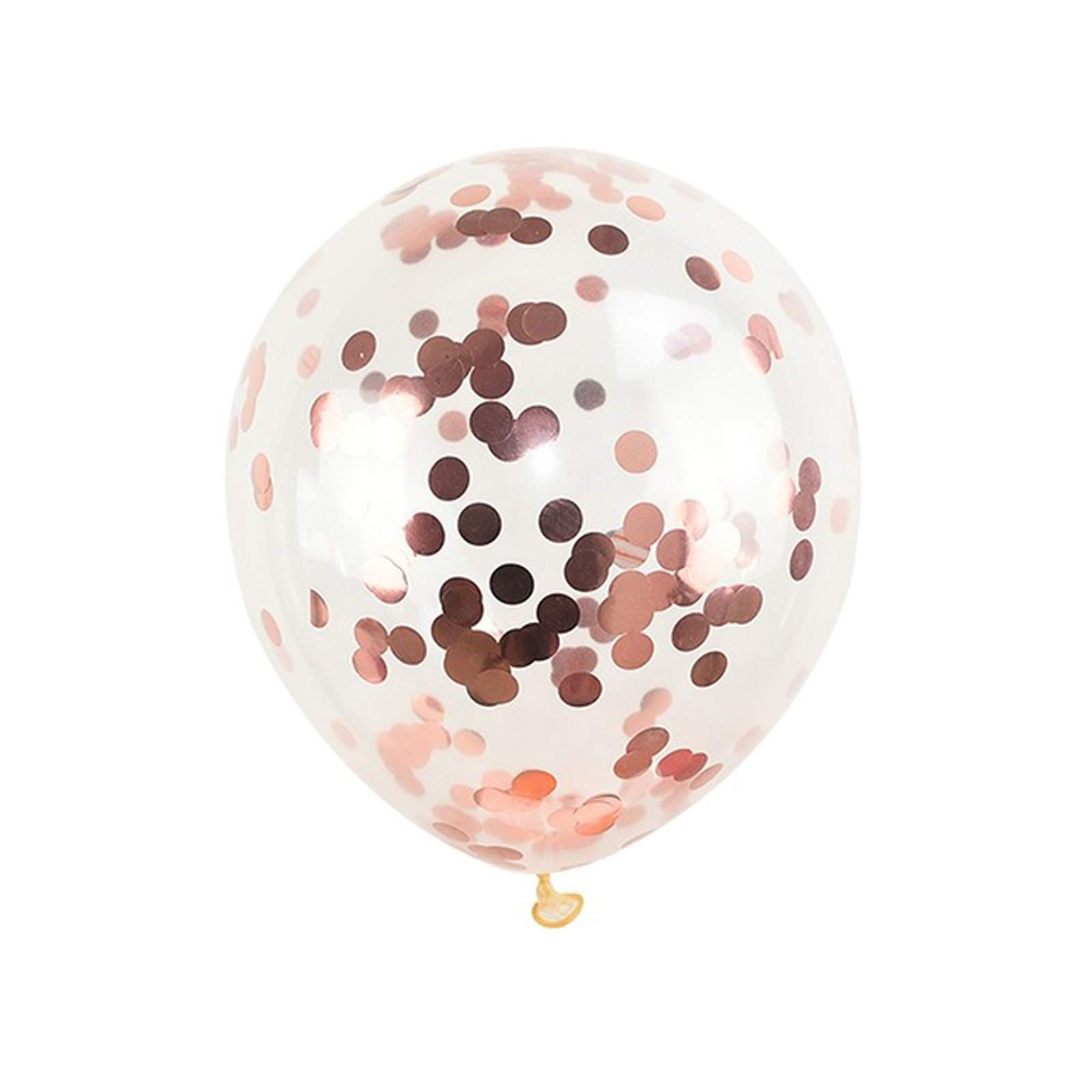 24 Pack KIRIKOU 12 Inch Rose Gold Confetti Balloons - Latex Party Balloons for Wedding, Birthday, Bridal Shower & Engagement Decorations - Perfect for Indoor/Outdoor Party Decor & Photo Backdrops
