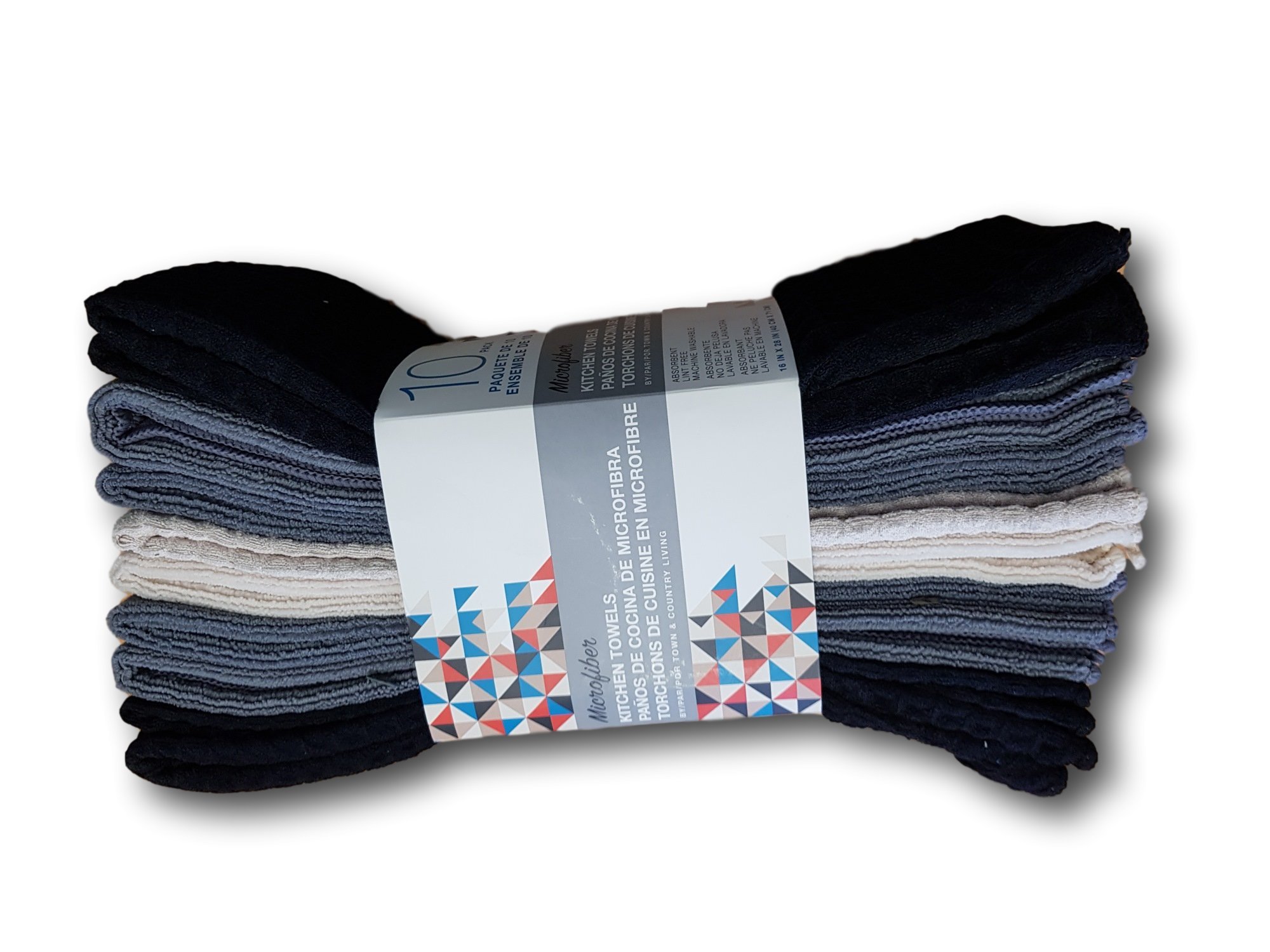 Premium Microfiber Kitchen Towels Set of 10 - 16