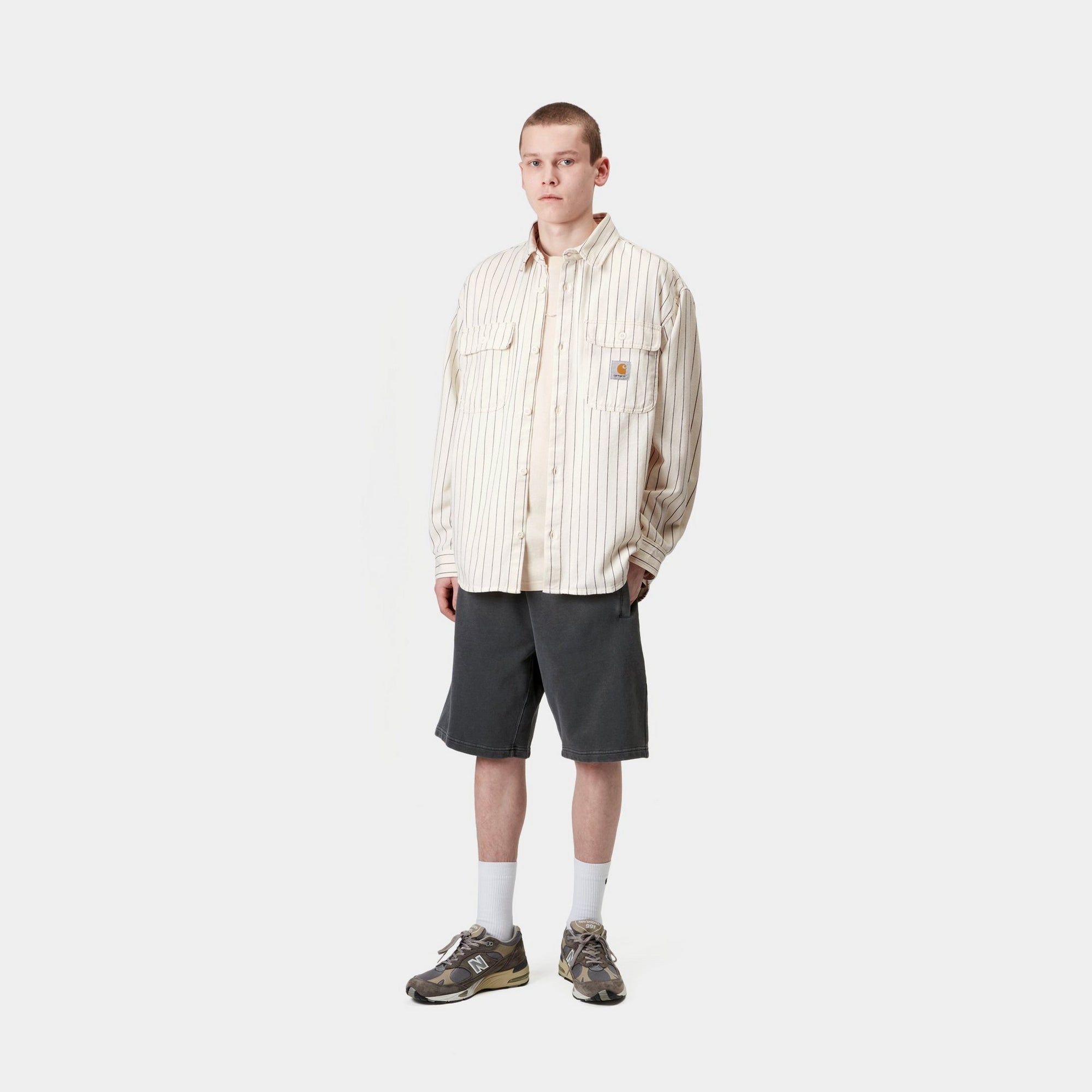 Hendry Shirt Jacket for Men - Wax & Dark Navy Seaton Stripe - Stylish Lightweight Outerwear for Casual Wear, Outdoor Adventures & Layering