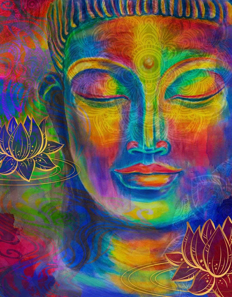 Premium Wooden Jigsaw Puzzle for Adults - Buddha Meditation with Lotus Flowers - 383 Piece Challenging Puzzle - Handcrafted in USA by Nautilus Puzzles - Perfect for Stress Relief, Mindfulness & Home Decor