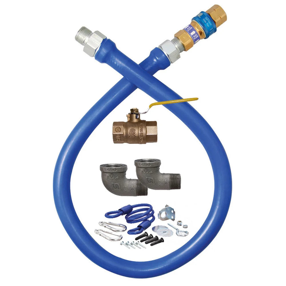 Dormont 1675KIT48 48-Inch Gas Connector Kit with 3/4-Inch Male/Male Couplings & Quick Disconnect - Perfect for Gas Grills, Ranges, and Outdoor Cooking Appliances