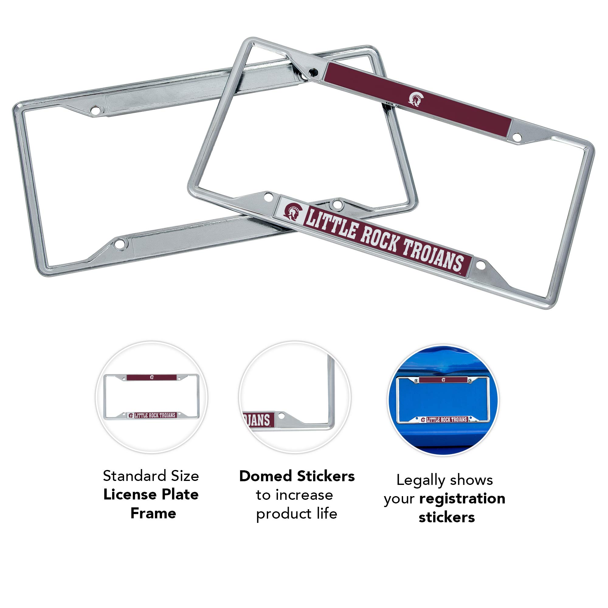 University of Arkansas at Little Rock Trojans Metal License Plate Frame - Desert Cactus Design Car Accessories for Front or Rear - Perfect for Alumni, Fans & Game Day Spirit