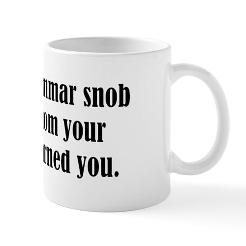 White - Grammar Snob Mug