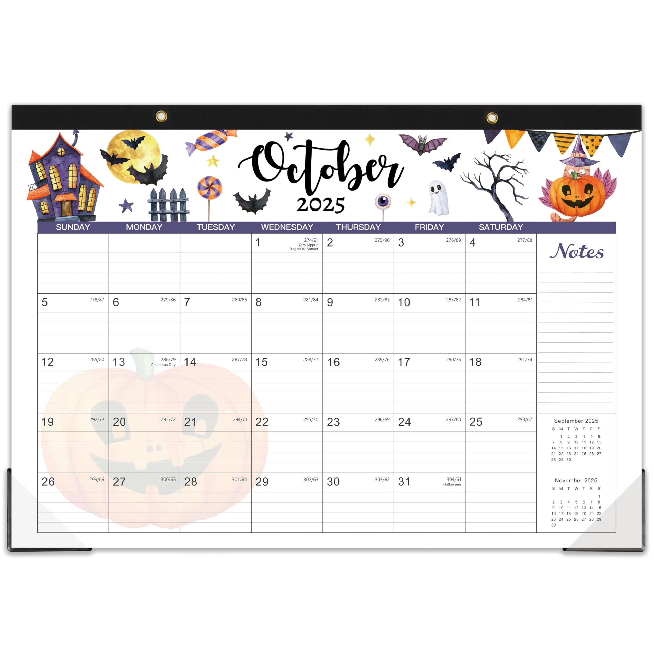 2025-2026 Desk Calendar | 18 Month Planner from July 2025 to December 2026 | 17