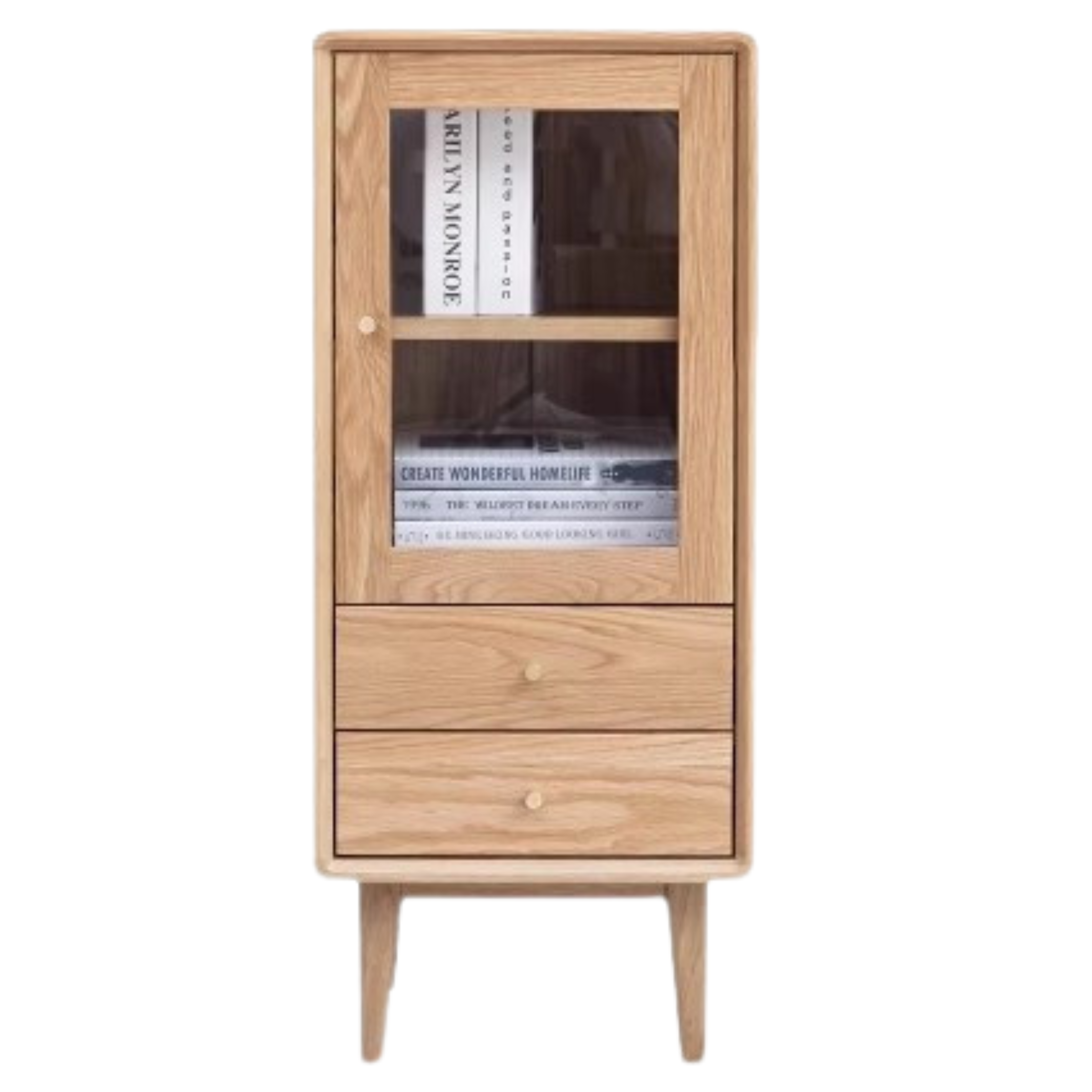 15.7x15.7x39.4 inch / 40x40x100сm / Natural wood color / low side cabinet (right door)