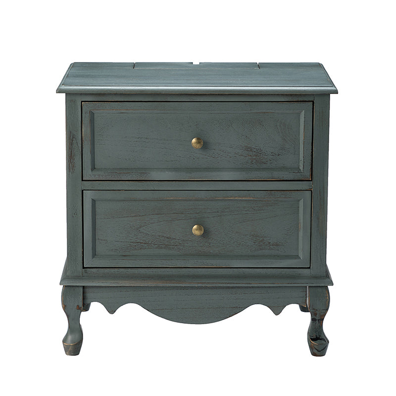 Galatea 24 Inch Tall 2-Drawer Nightstand Chest - Modern Bedside Table with Optional Styles for Bedroom, Living Room, or Office Storage