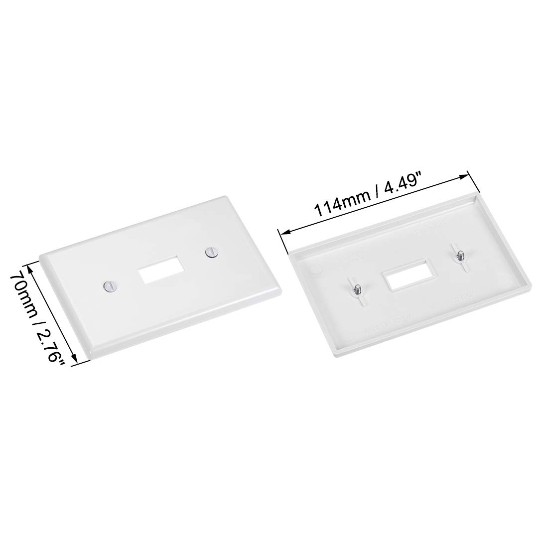 uxcell Classic Architectural Single Toggle Decorative Wall Plate Cover - 2.76 x 4.49 Inch Light Switch Plate (2 Pack) - Ideal for Home, Office & Commercial Electrical Outlet Decor