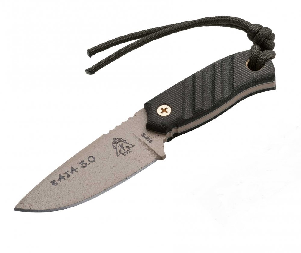 Tops Knives Baja 3.0 - Premium Outdoor Survival Knife with Sheath | High Carbon Steel Blade for Hunting, Camping & Bushcraft | Durable Fixed Blade Tactical Knife for Hiking, Fishing & Wilderness Adventures
