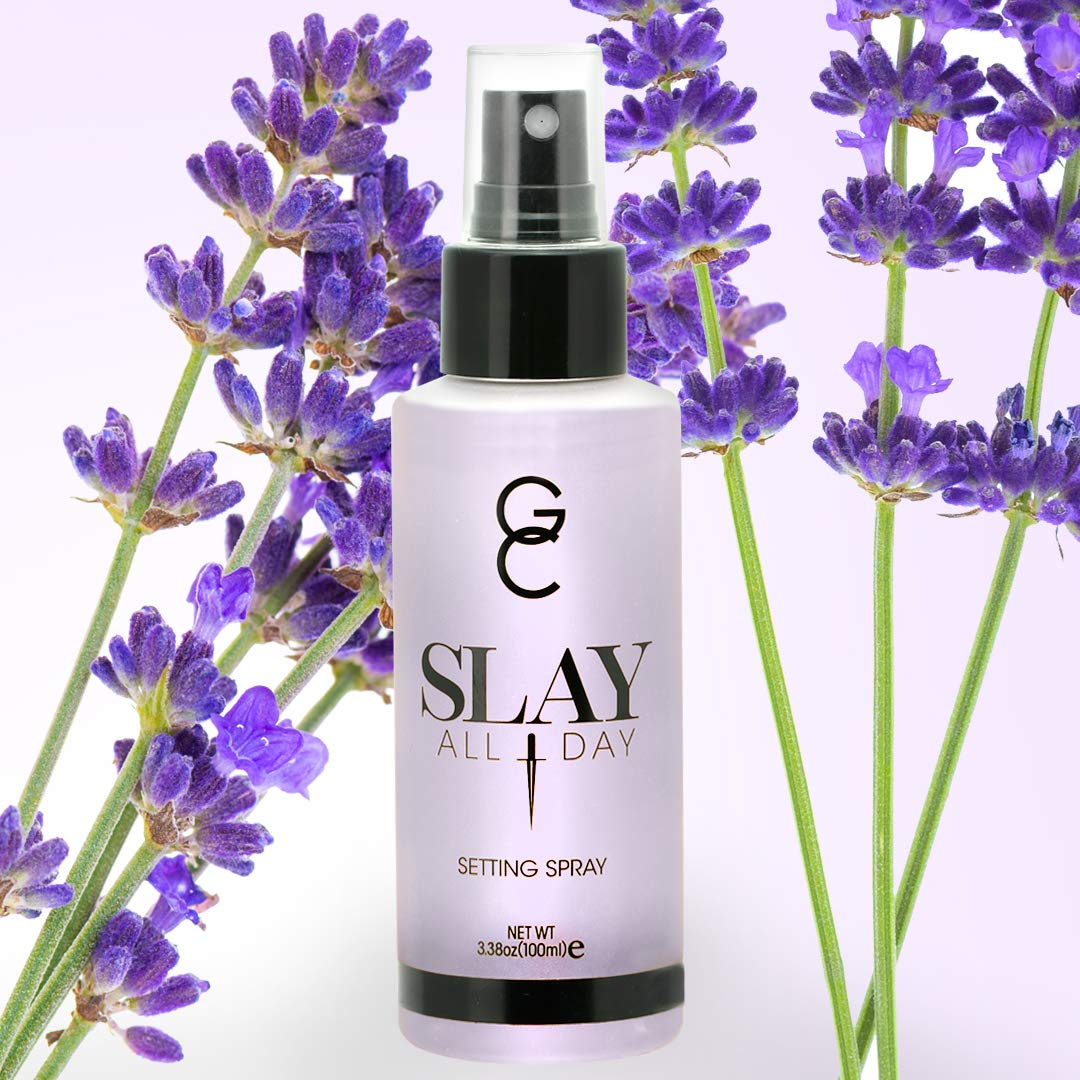 GC Make Up Setting Spray - Gerard Cosmetics Slay All Day Lavender Scented | Oil Control & Matte Finish Facial Mist | Makeup Sealer for Long-Lasting Wear | 3.38oz (100ml) Cruelty Free & USA Made | Perfect for Daily Use, Special Occasions & Hot Weather Makeup Lock