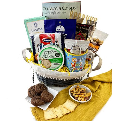 Premium Get Well Soon Gift Basket for Women & Men - Thoughtful Care Package with Snacks, Tea & Comfort Items - Perfect for Hospital, Recovery & Cheering Up Loved Ones