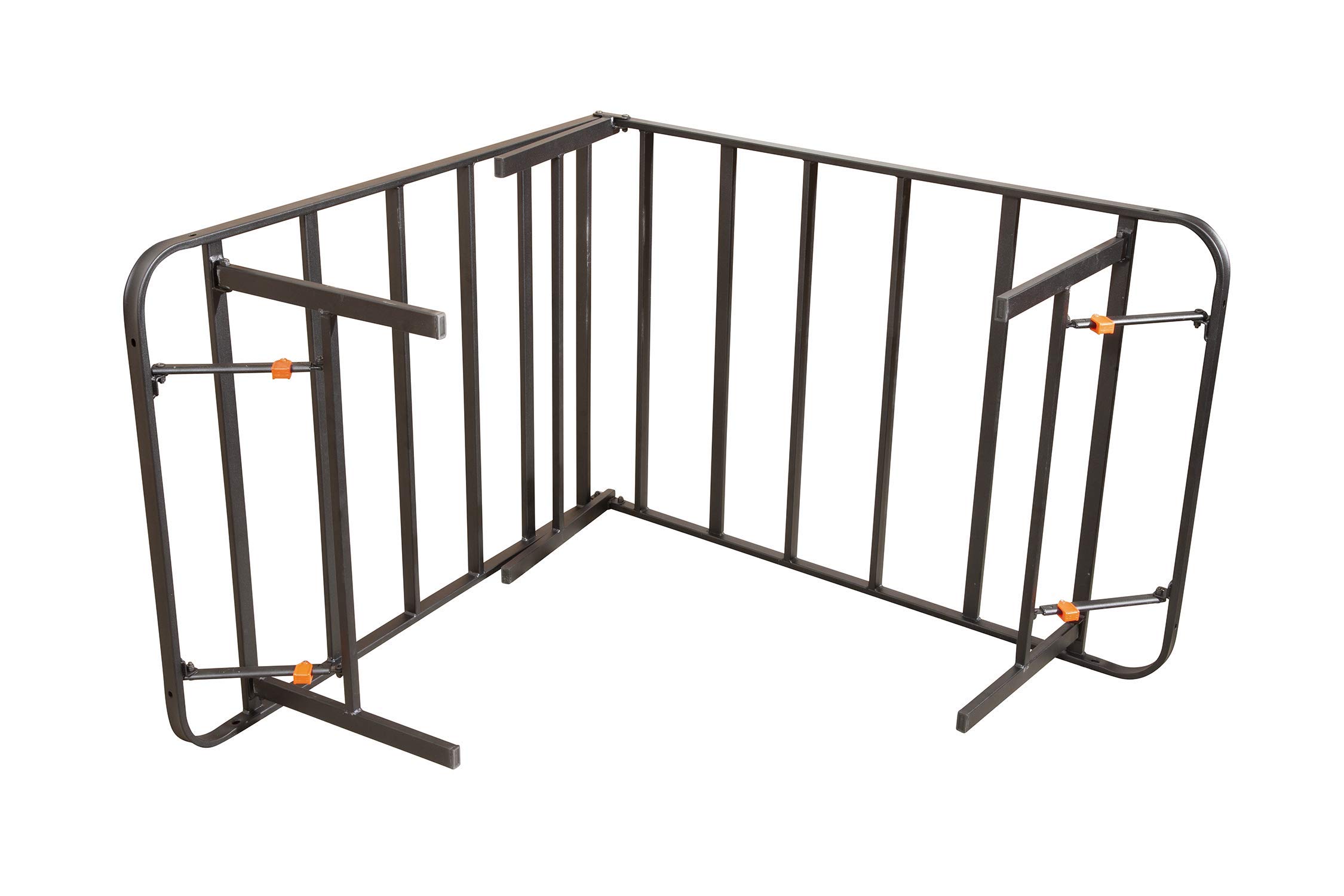 Hollywood Bed Frame - Sturdy Platform Bed Base with Metal Slats, Black - Perfect for Modern Bedrooms & Guest Rooms
