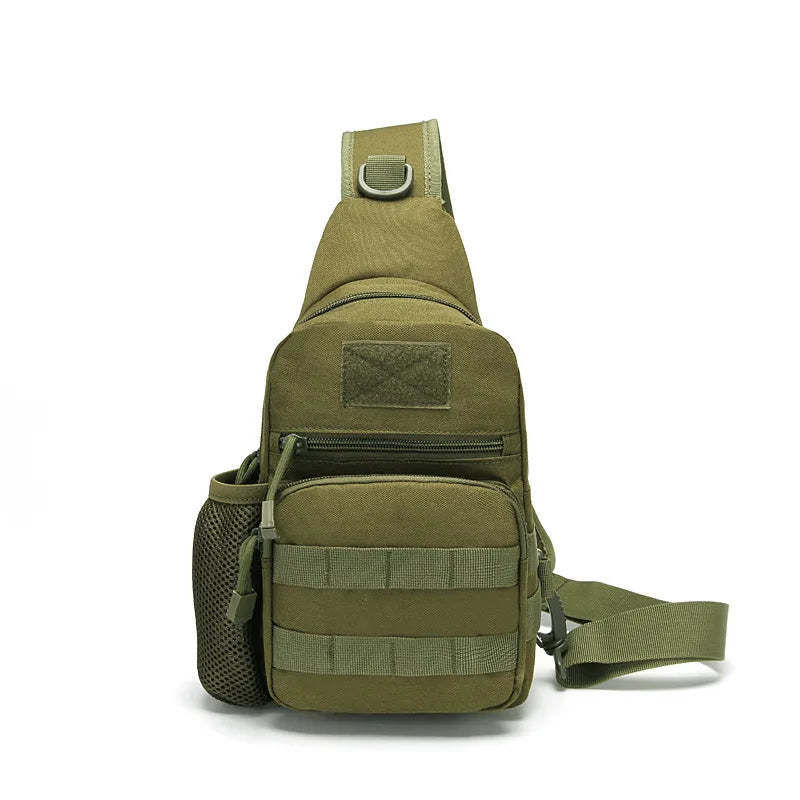 Portable Hiking & Travel Sling Shoulder Bag - MOLLE Chest Pack for Men - Outdoor Sports Bottle Pouch - Camping Hunting Fishing Backpack - Perfect for Hiking, Travel & Outdoor Adventures