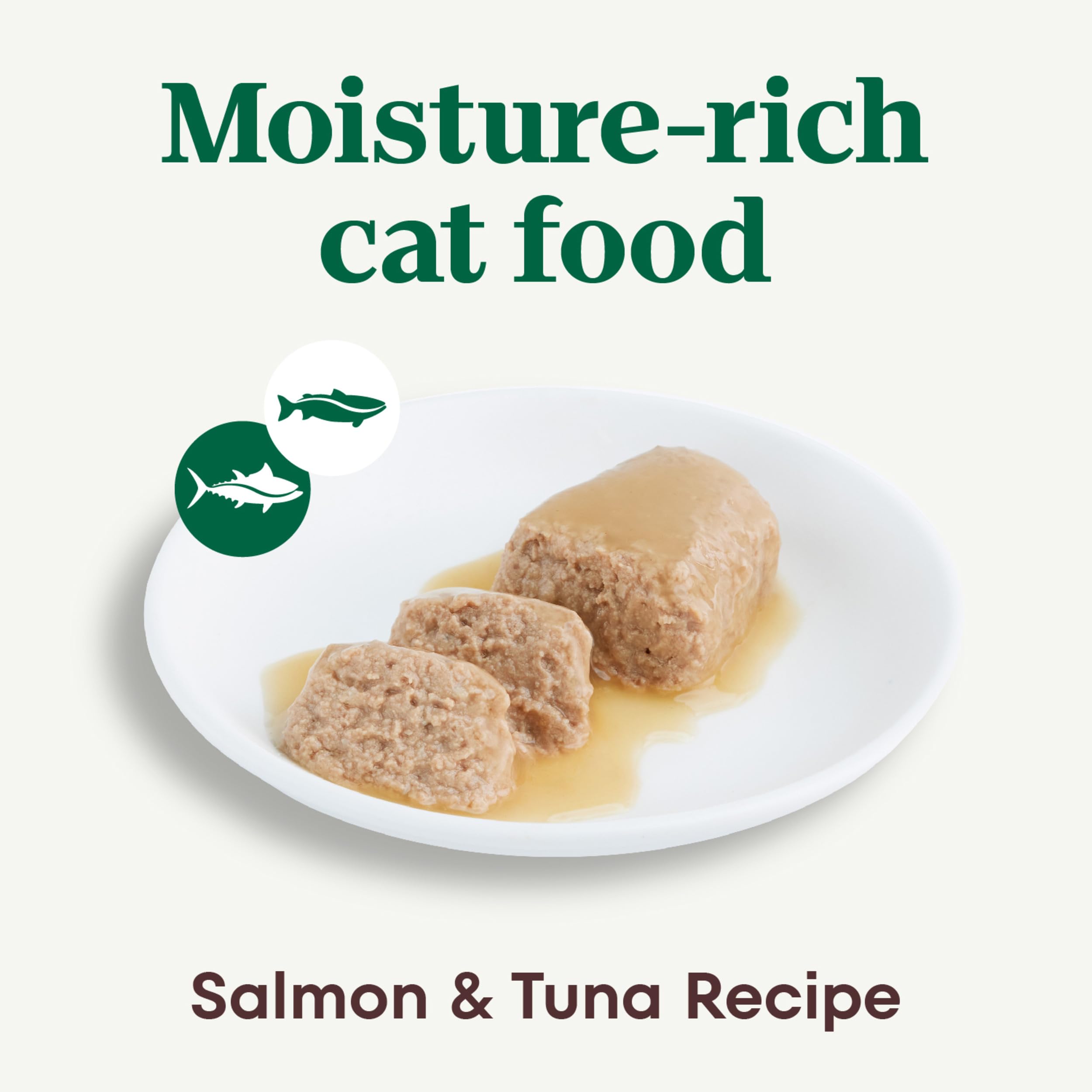 Nutro Perfect Portions Wet Cat Food Paté - Salmon & Tuna Recipe in Twin-Pack Trays (24 Count, 2.64 oz Each) | Grain-Free, Natural Ingredients for Adult Cats | Perfect for Mealtime, Travel & Treats