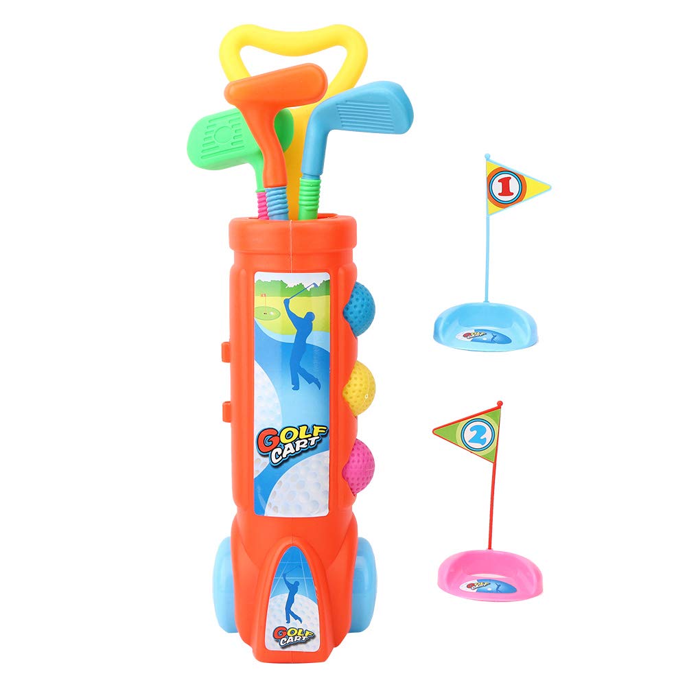**Kids Golf Club Set - 6 Piece Sports Toy with Golf Cart & Practice Holes | Outdoor Golf Game for Boys & Girls Ages 3-8 | Perfect for Backyard Play, Birthday Gifts & Outdoor Exercise**