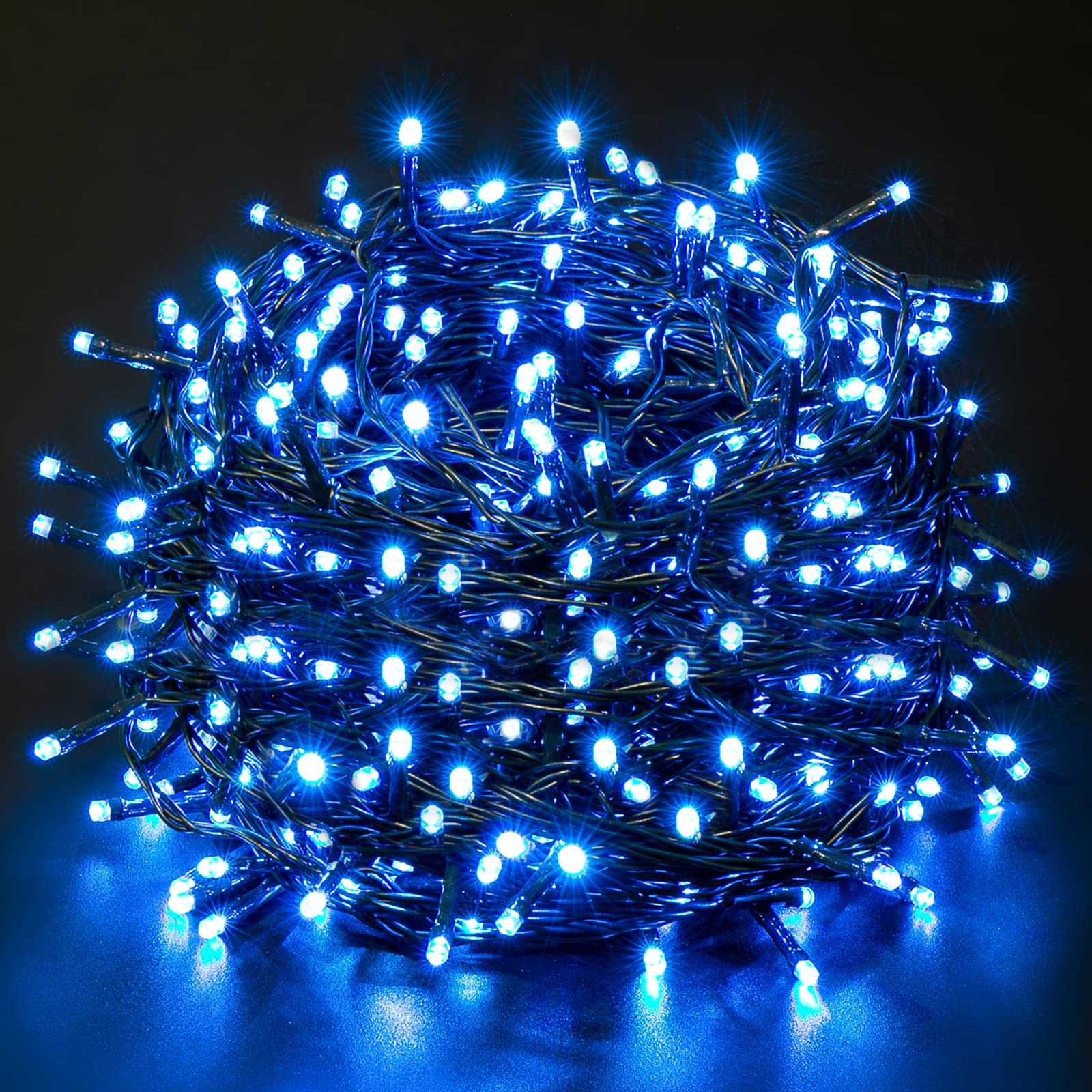 ilikable 300-LED Solar String Lights 131ft - Waterproof Outdoor Decoration Lights with 8 Modes, Battery Operated for Camping, Patio, Garden, and Indoor Party Decor
