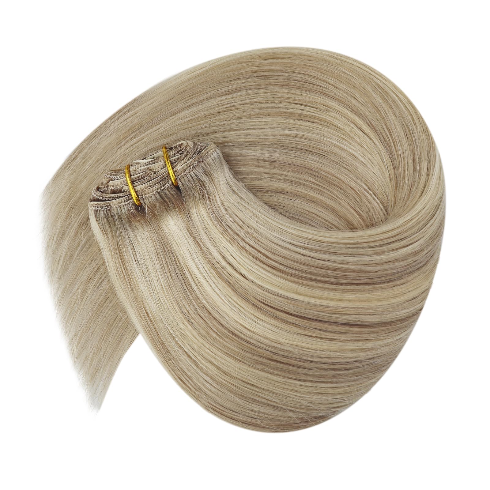 VeSunny Auburn Brown Clip-in Human Hair Extensions - Double Weft Remy Hair Extensions Color #33 (5Pcs 70g 10Inch) for Women - Brazilian Virgin Hair for Volume & Length - Perfect for Parties, Weddings & Daily Styling