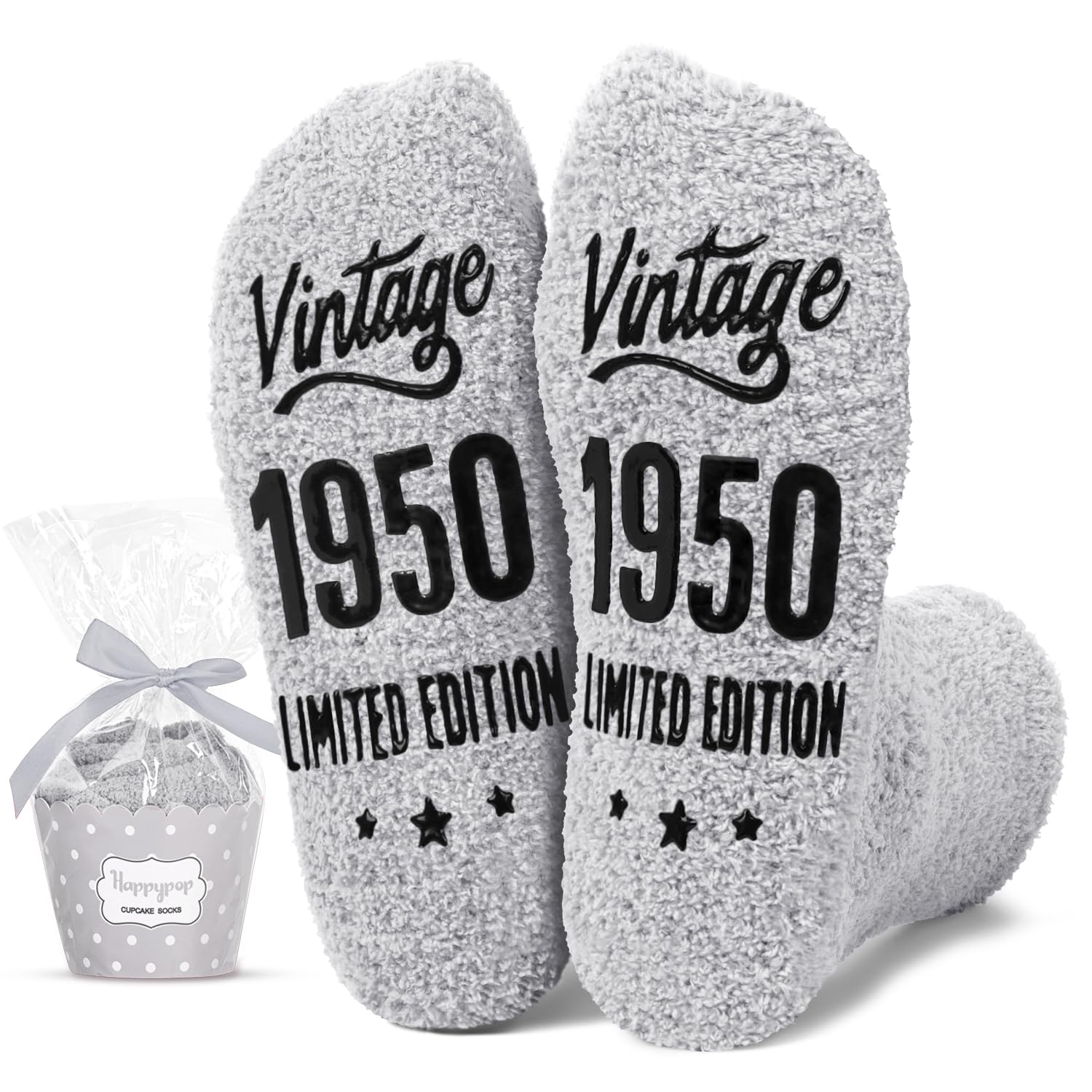 HappyPop Vintage Birthday Socks for Men - 1949 & 1950 Themed Gifts for 74-75 Year Old Elderly Gentlemen | Novelty Present for Dad, Grandpa, Husband | Perfect for Retirement Parties & Milestone Celebrations