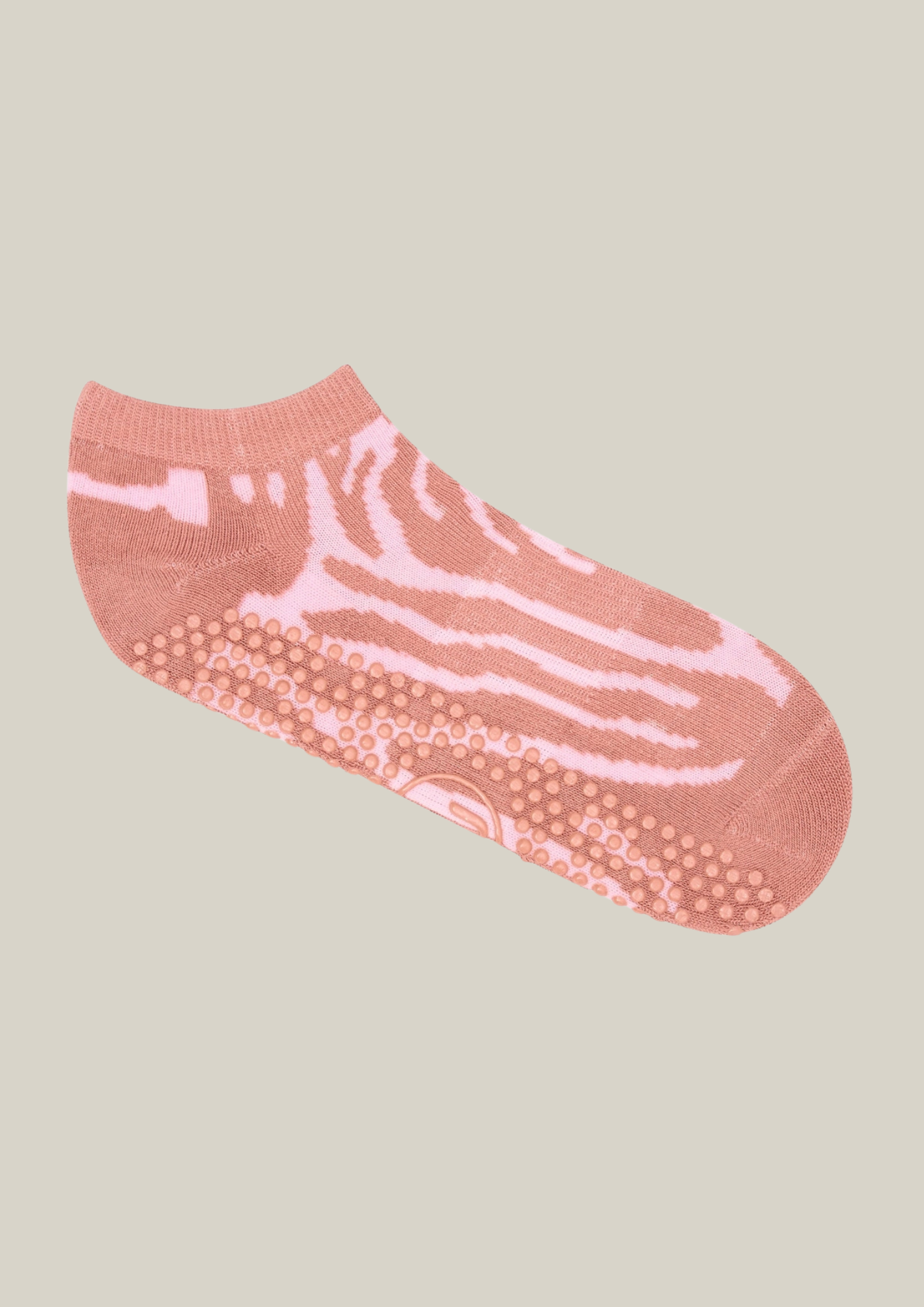 Classic Low Rise Grip Socks - Cheetah Print Nude Color Non-Slip Yoga Socks for Women, Perfect for Yoga, Pilates, Barre & Home Workouts