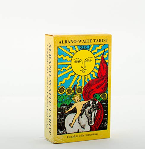 Albano-Waite® Tarot Deck - Premium 78-Card Rider-Waite Style Tarot Set with Guidebook for Divination, Meditation & Spiritual Growth | Perfect for Beginners & Professional Readers