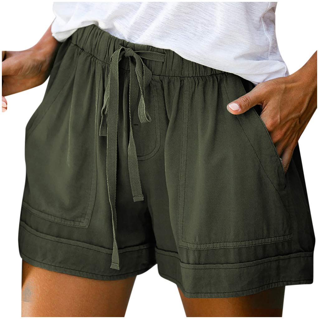 Hessimy Women's Summer Shorts with Pockets - Comfy Beach & Pajama Shorts for Casual Wear