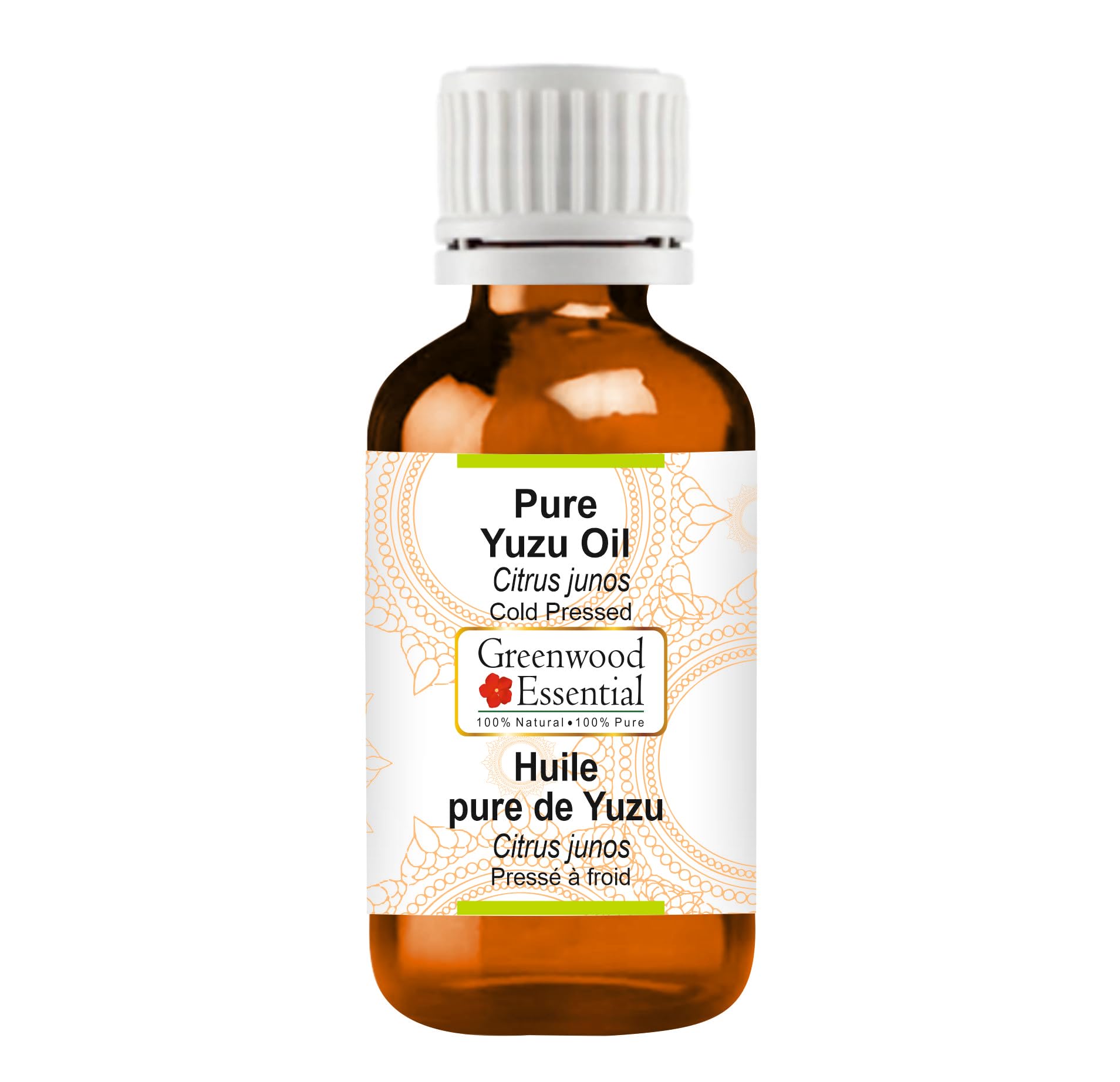 Pure Cold-Pressed Yuzu Essential Oil (Citrus junos) 50ml - 100% Natural for Aromatherapy, Skincare & Hair Care