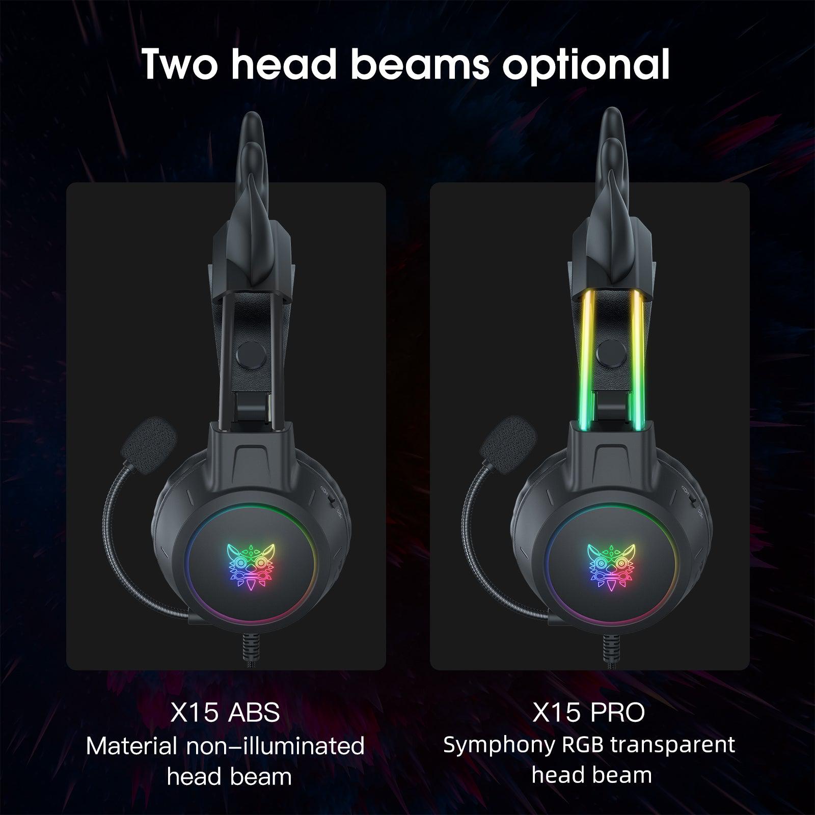 ONIKUMA X15 PRO Wireless Gaming Headset with Deer Ears - Noise Cancelling Mic, RGB Lights for PC, PS4, PS5, Xbox - Perfect for Gaming, Streaming & Cosplay