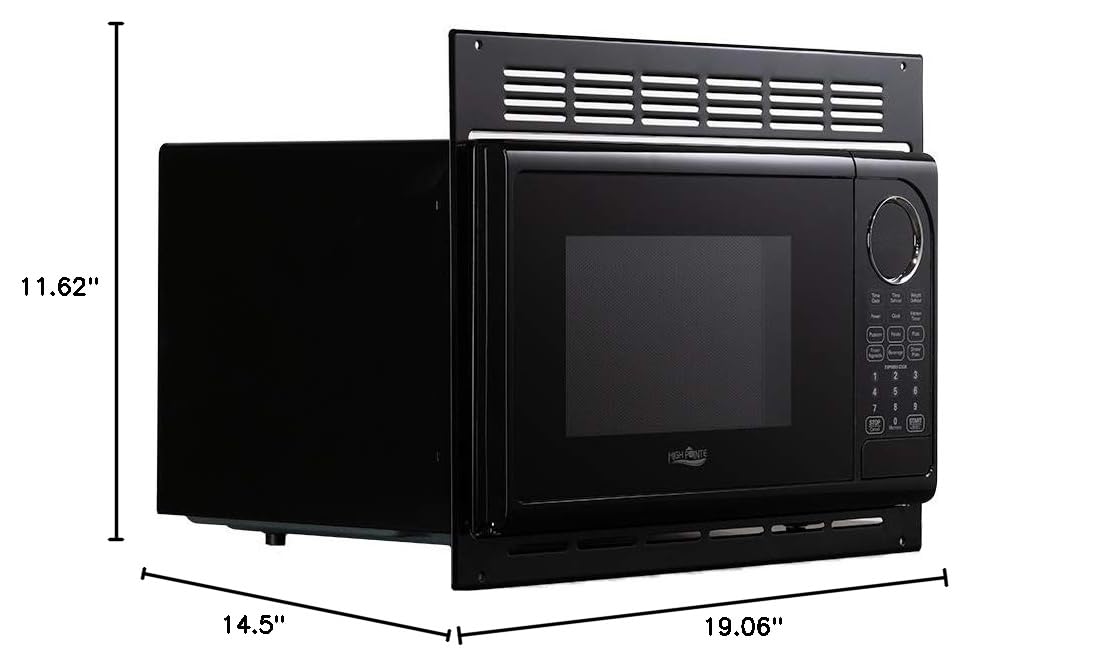 RV Microwave | 0.9 Cubic Ft Black Compact Microwave with Trim Kit | 900W High Power Replacement for High Pointe | Perfect for Campers, Motorhomes & Tiny Homes