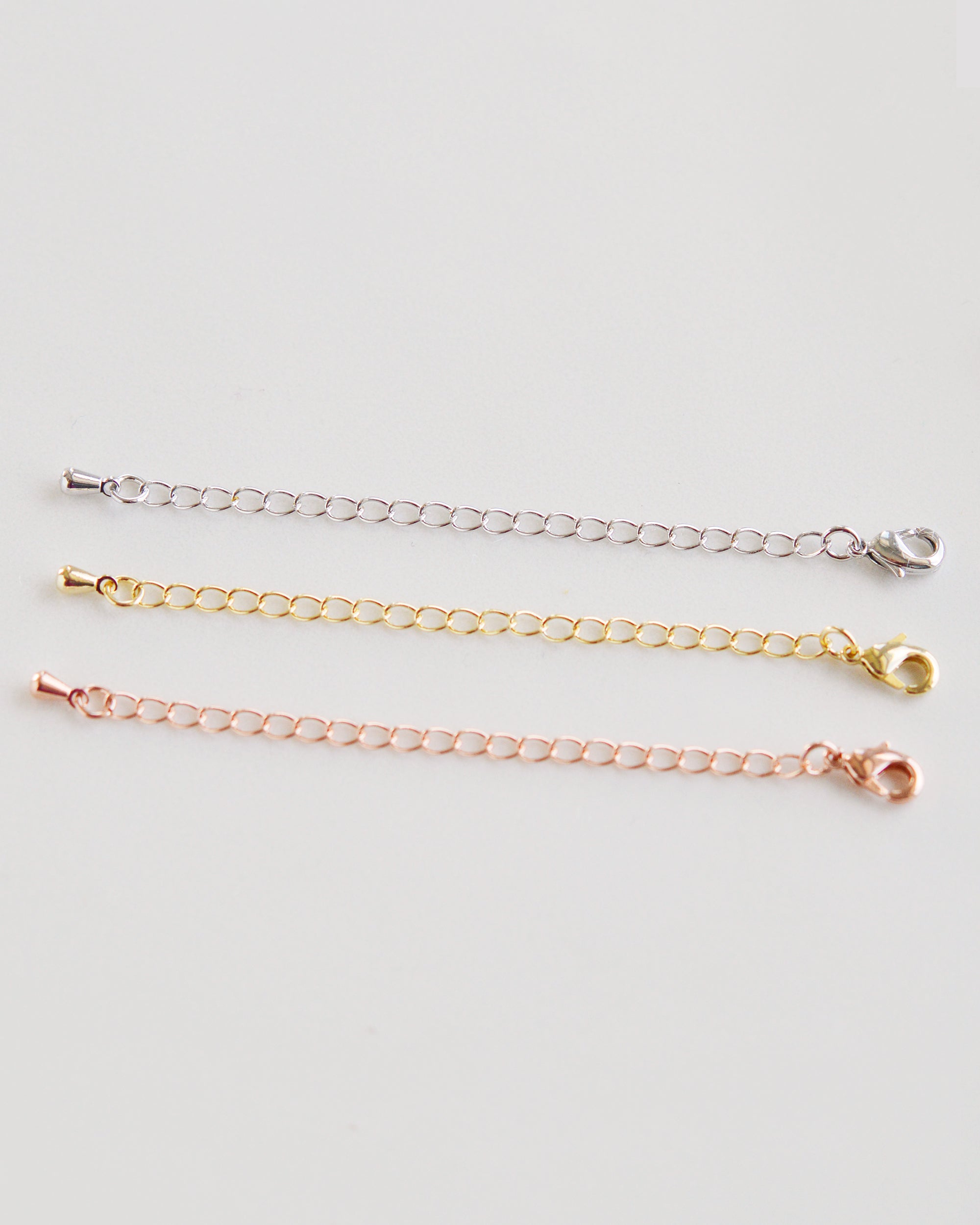 Adjustable Jewelry Extender Chain - Gold & Silver Extender Clasps for Necklaces & Bracelets - Perfect for Customizing & Extending Jewelry Length | Ideal for Gifts, DIY & Everyday Wear