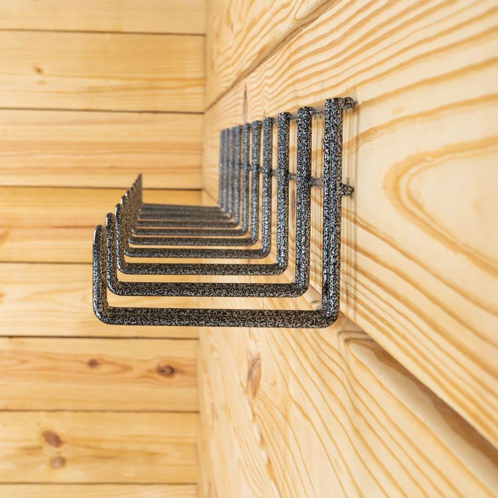 Pro 10 Hook Long Arm Tack Rack for Horse Stables - Heavy Duty Rust Resistant 10-Hook Design with 7-Year Warranty | Organize Saddles, Bridles & Horse Gear in Compact Spaces | Perfect for Barns, Riding Arenas & Training Facilities