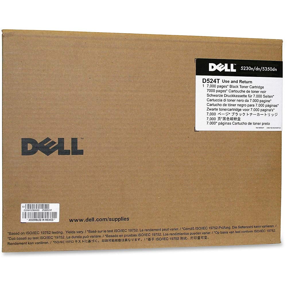 Original Dell D524T Black Toner Cartridge Replacement for Dell 5230 & 5350 Laser Printers - High Yield Printing for Office & Home Use