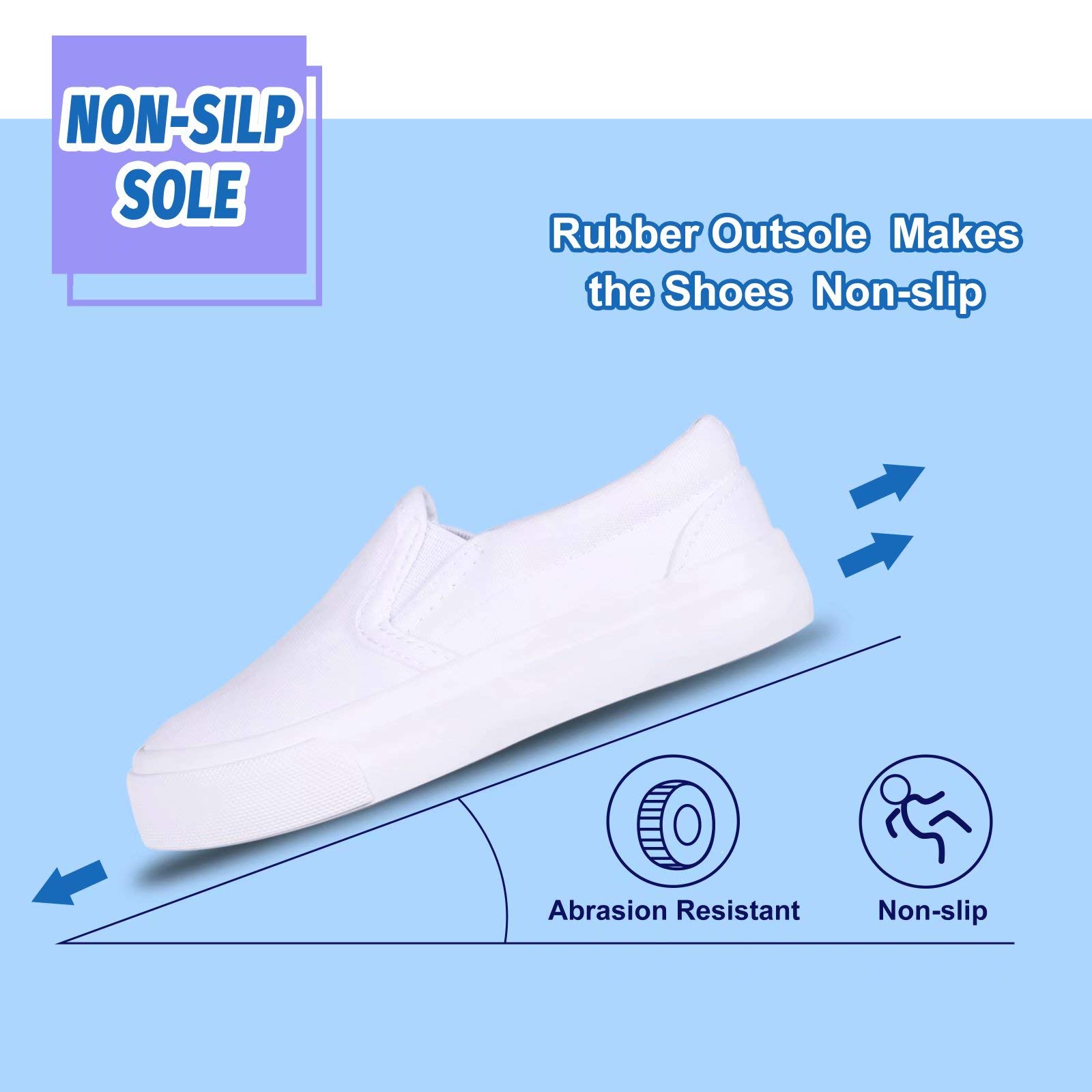 **Toddler Canvas Sneakers for Boys & Girls - Lightweight Slip-On Comfortable Casual Running Tennis Shoes (Toddler/Little Kids/Big Kids) - Perfect for Playground, School & Everyday Wear**
