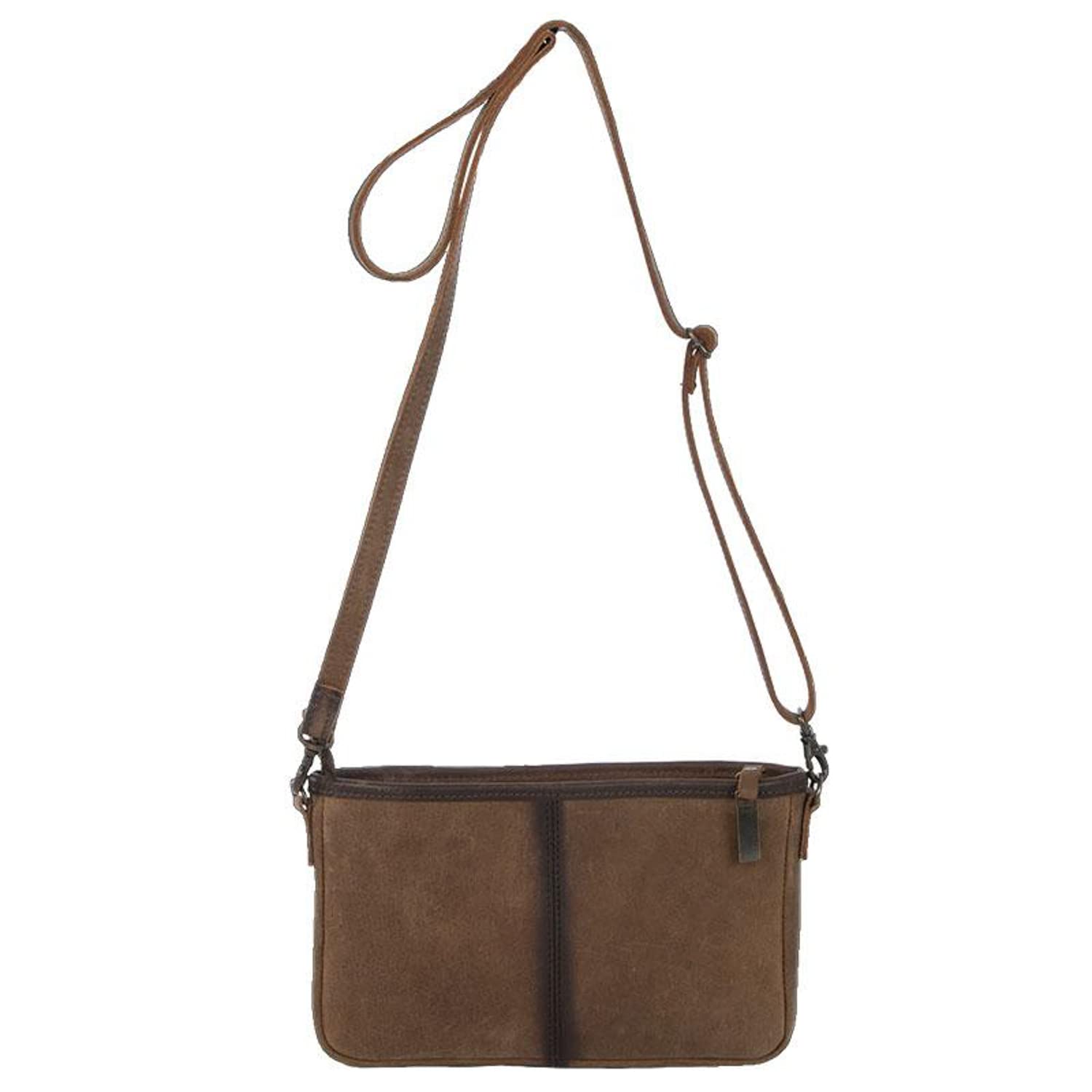 STS Ranchwear Women's Diamond Simple Crossbody Leather Bag - Genuine Cowhide for Everyday Use, Travel & Casual Outings