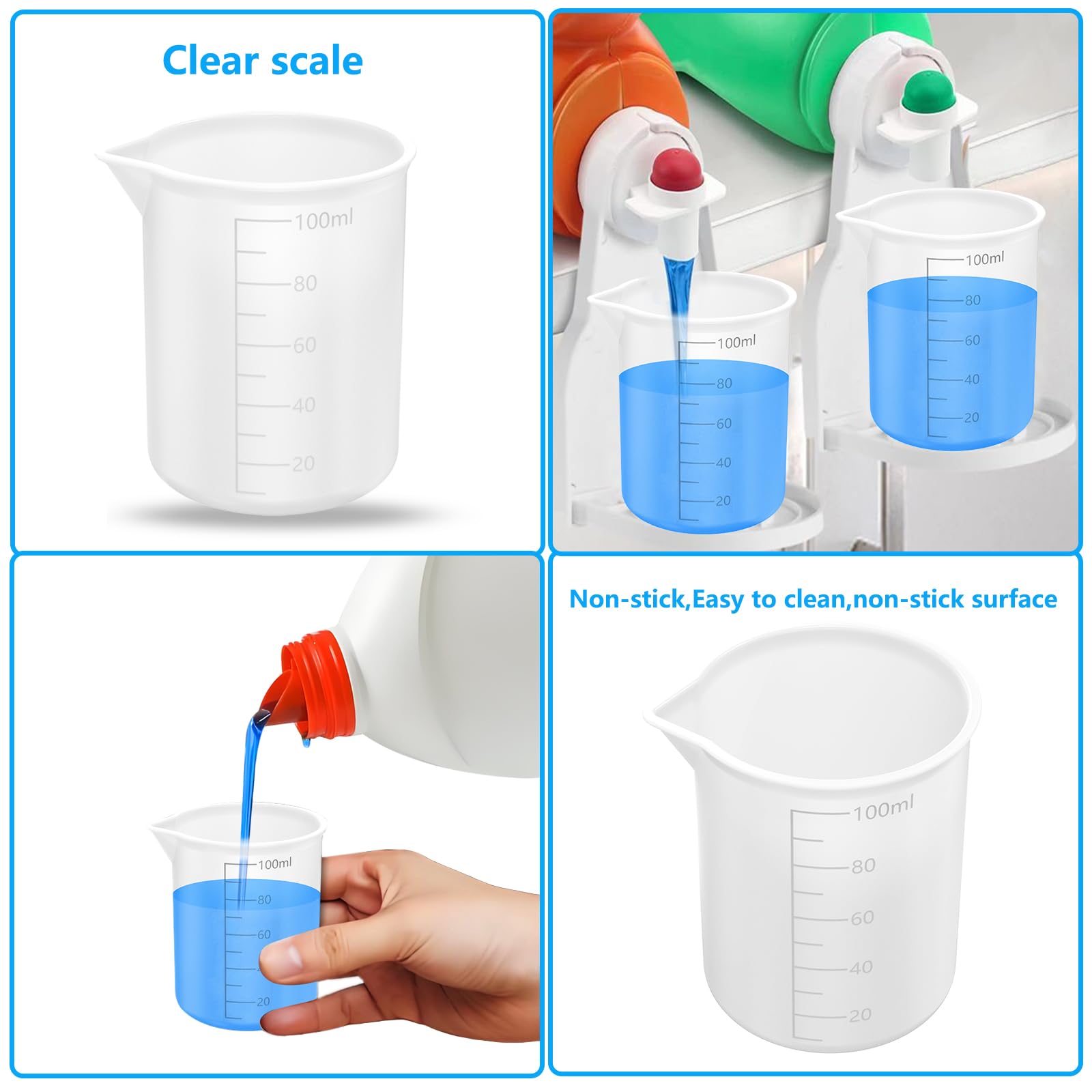 Flexible Silicone Laundry Detergent Measuring Cup - Washable & Reusable Liquid Detergent Dispenser for Washing Machine (2-Pack) - Perfect for Laundry Rooms, Apartments & Eco-Friendly Homes