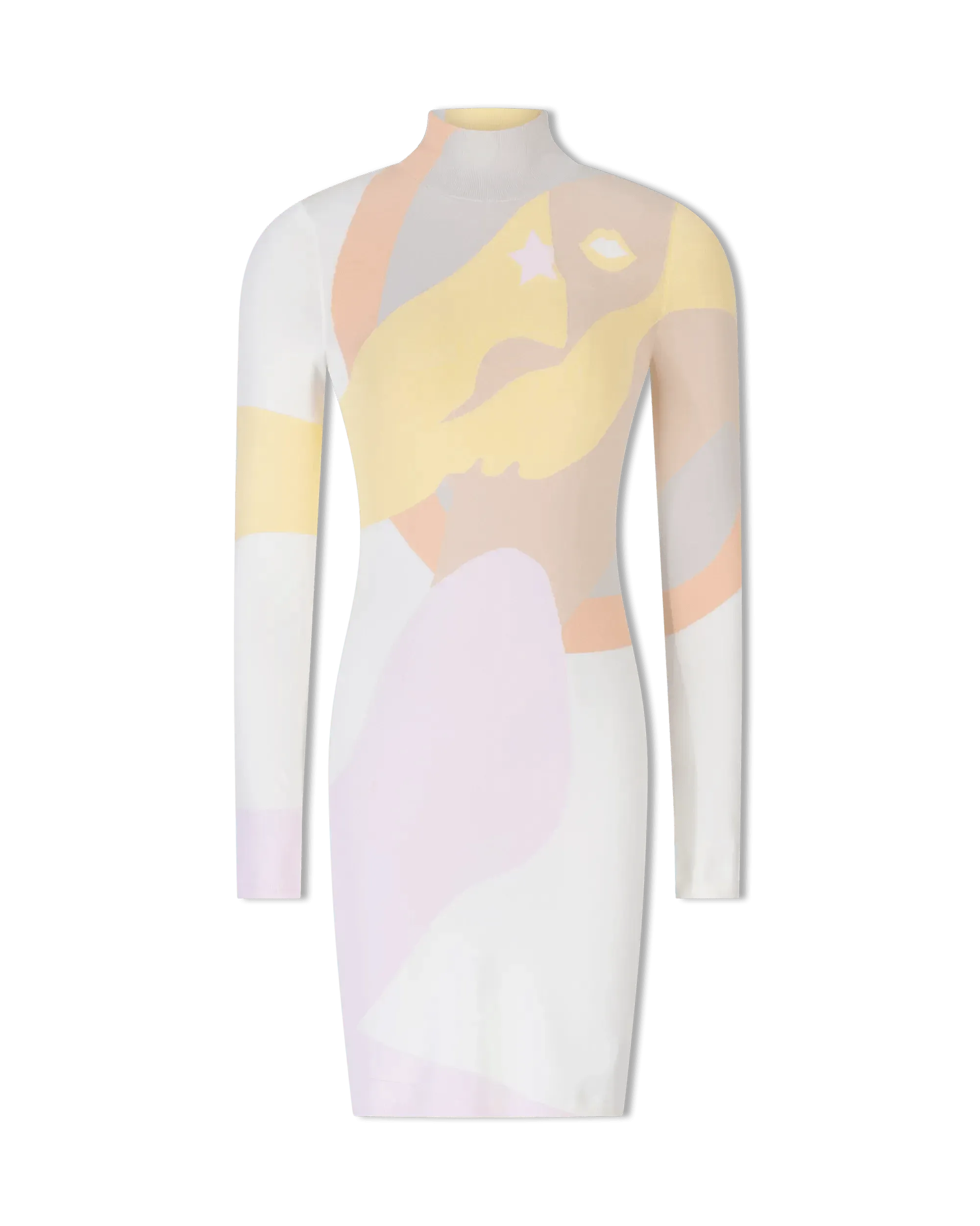 Stylish Long Sleeve Art Print Dress for Women - Perfect for Casual Outings, Date Nights & Office Wear