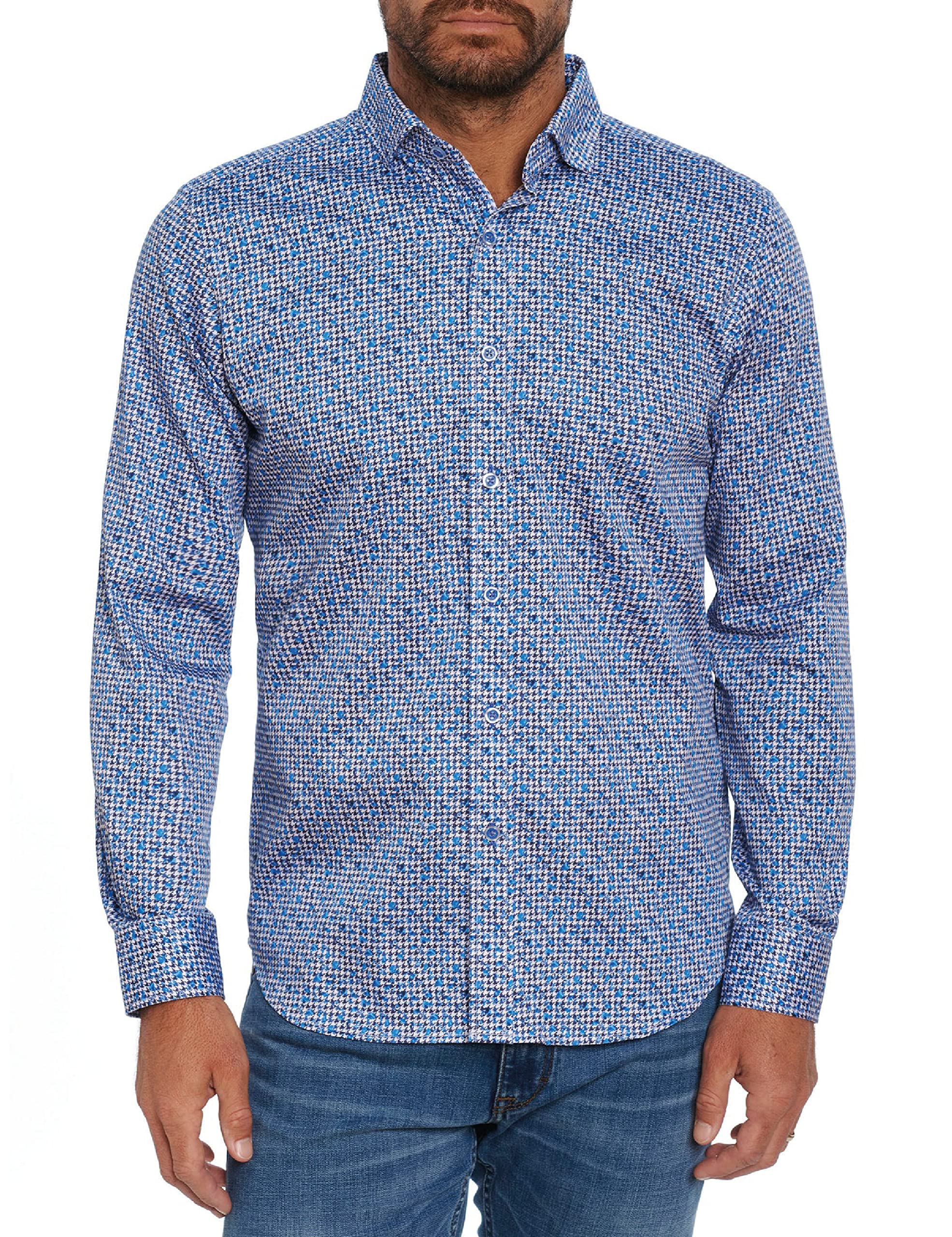 Robert Graham Men's Buxton Sport Cotton Button-Down Shirt - Casual & Business Wear, Perfect for Office, Parties & Outdoor Activities