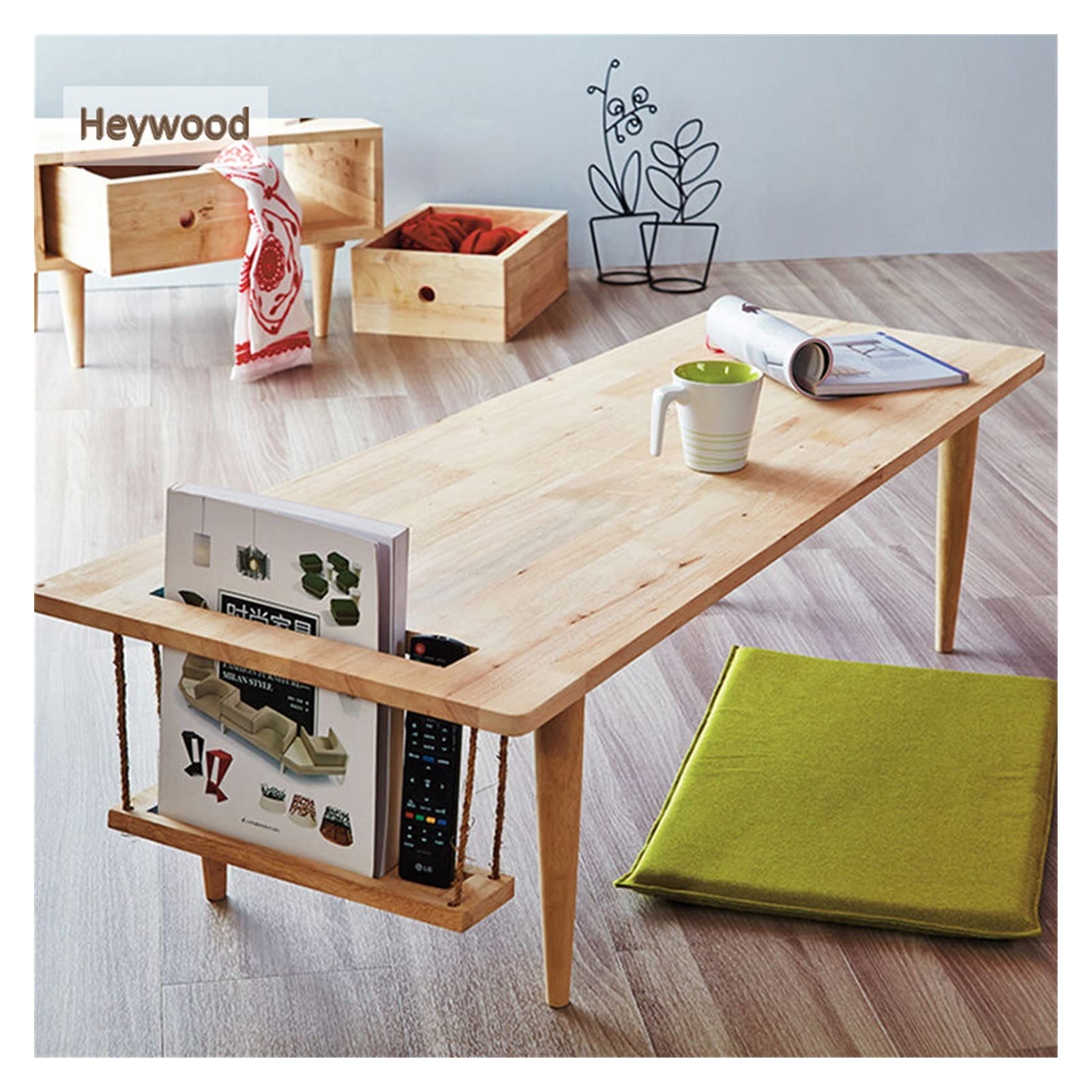 Modern Minimalist Nordic Coffee Table - Simple Design Small Apartment Living Room Furniture, Low Tea Table & Sofa Side Table for Reading | Perfect for Compact Spaces, Home Office & Lounge Areas