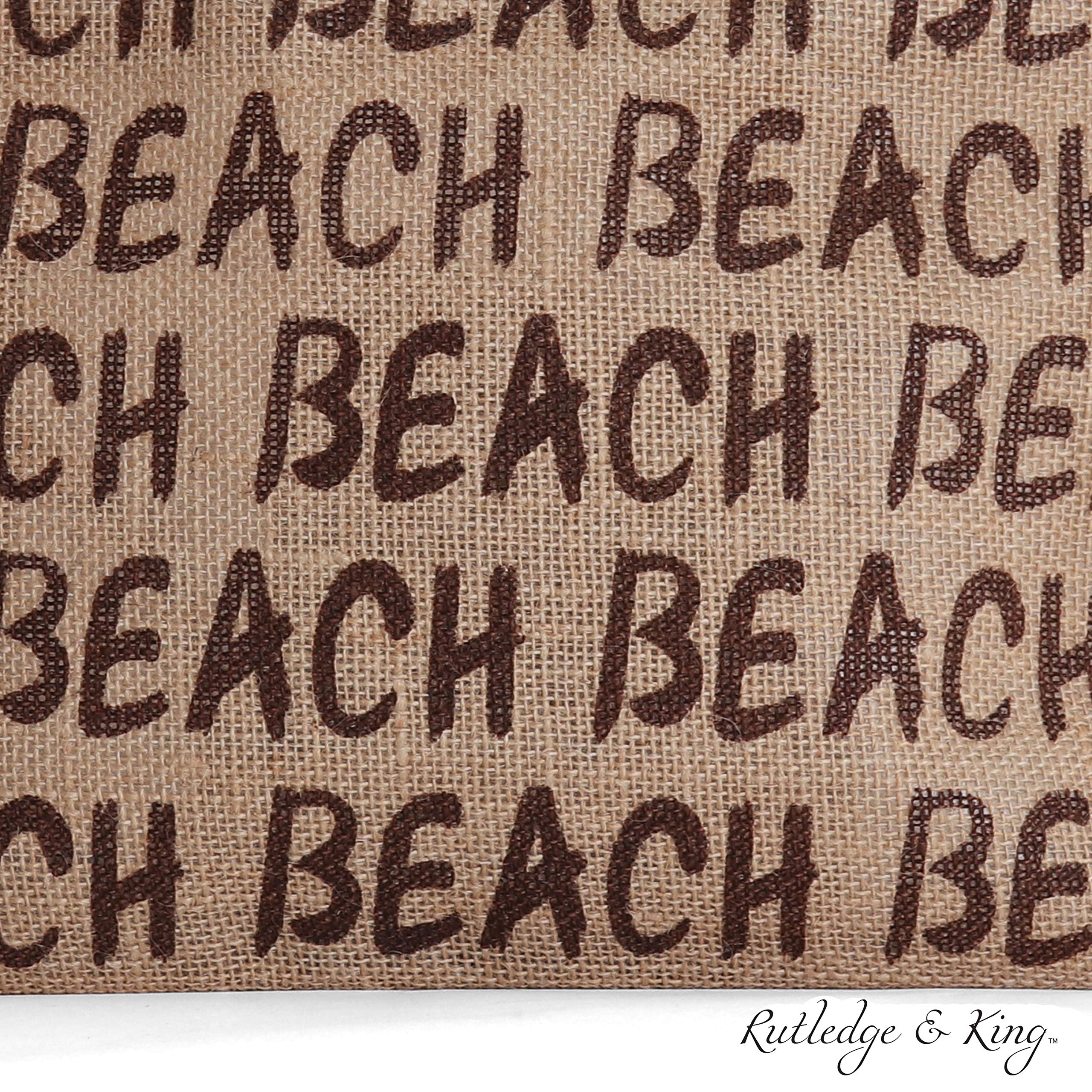 Rutledge & King Large Beach Tote Bag with Rope Handles - Stylish Canvas Carryall for Women, Perfect for Pool, Vacation & Summer Travel Accessories