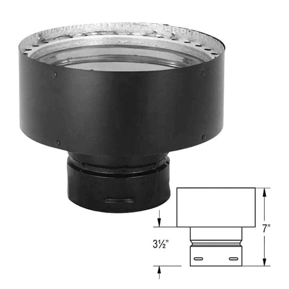 Duravent 4 PelletVent Pro Chimney Adapter - Compatible with 4PVP X6, X7, X8 Models | High-Temperature Resistant Stainless Steel Connector for Wood Pellet Stoves & Fireplaces | Perfect for Home Heating & Ventilation Systems