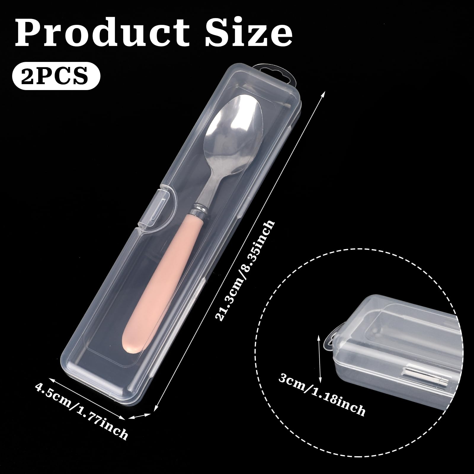2Pcs Tongue Scraper Case with Travel Toothbrush Holder - Transparent Plastic Tongue Cleaner Storage Box for Oral Hygiene | Perfect for Travel, Gym & Daily Use