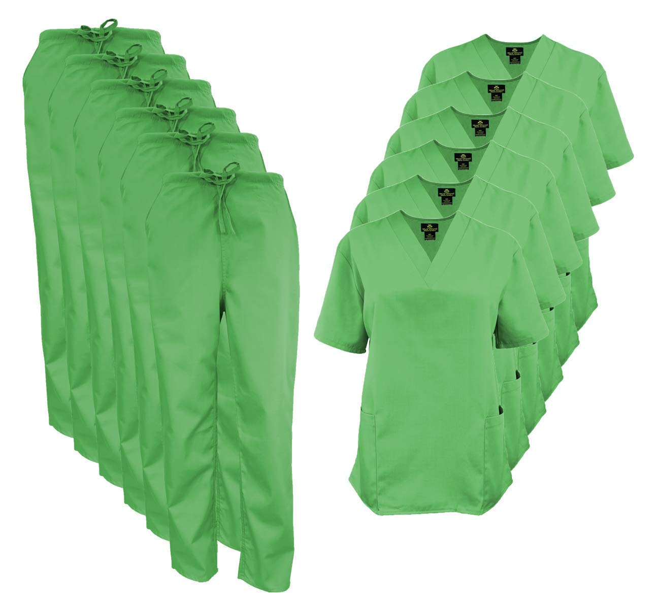 Premium Women's Medical Scrub Set - 6-Pack Comfortable Uniform Tops & Pants for Nurses, Doctors & Healthcare Professionals | Hospital, Clinic & Workwear Essentials