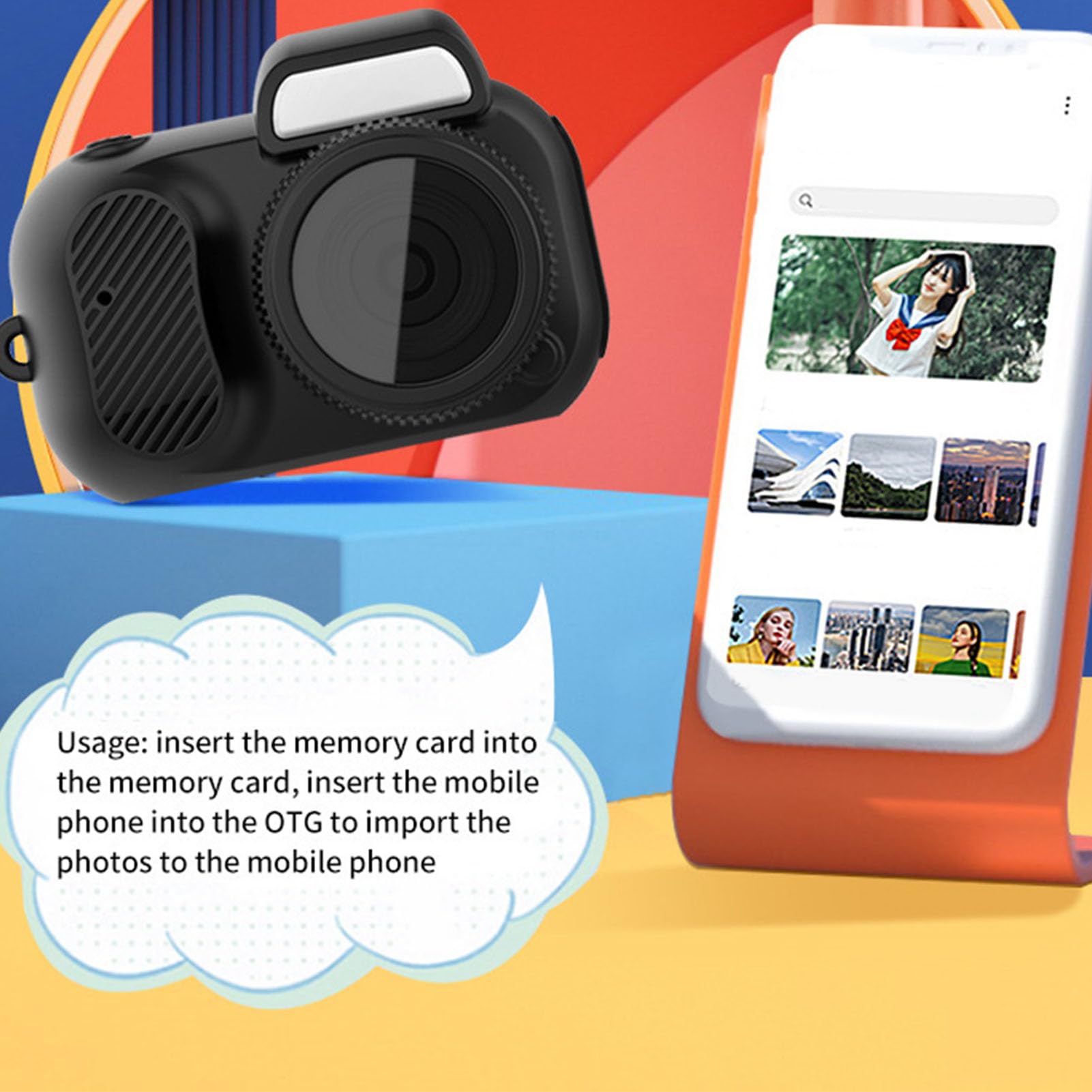Mini Digital Camera 1080P HD 2MP Vlogging Camera with 160° Wide Angle Lens & Color Screen - Portable Travel Camera for Beginners | Perfect for YouTube, TikTok, Travel Vlogging & Everyday Photography