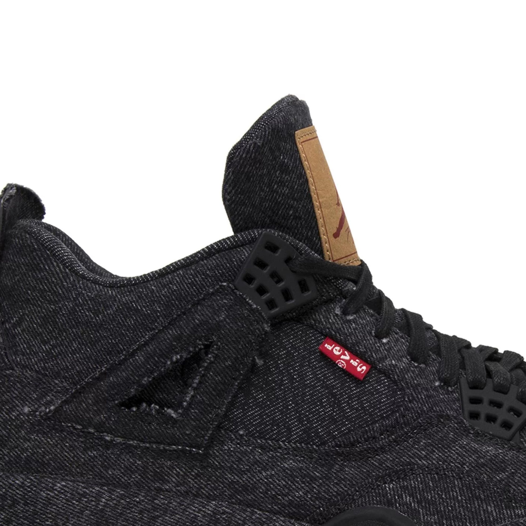 Air Jordan 4 x Levi's Black Denim Sneakers (2018) - Men's Limited Edition Basketball Shoes for Streetwear & Casual Outfits