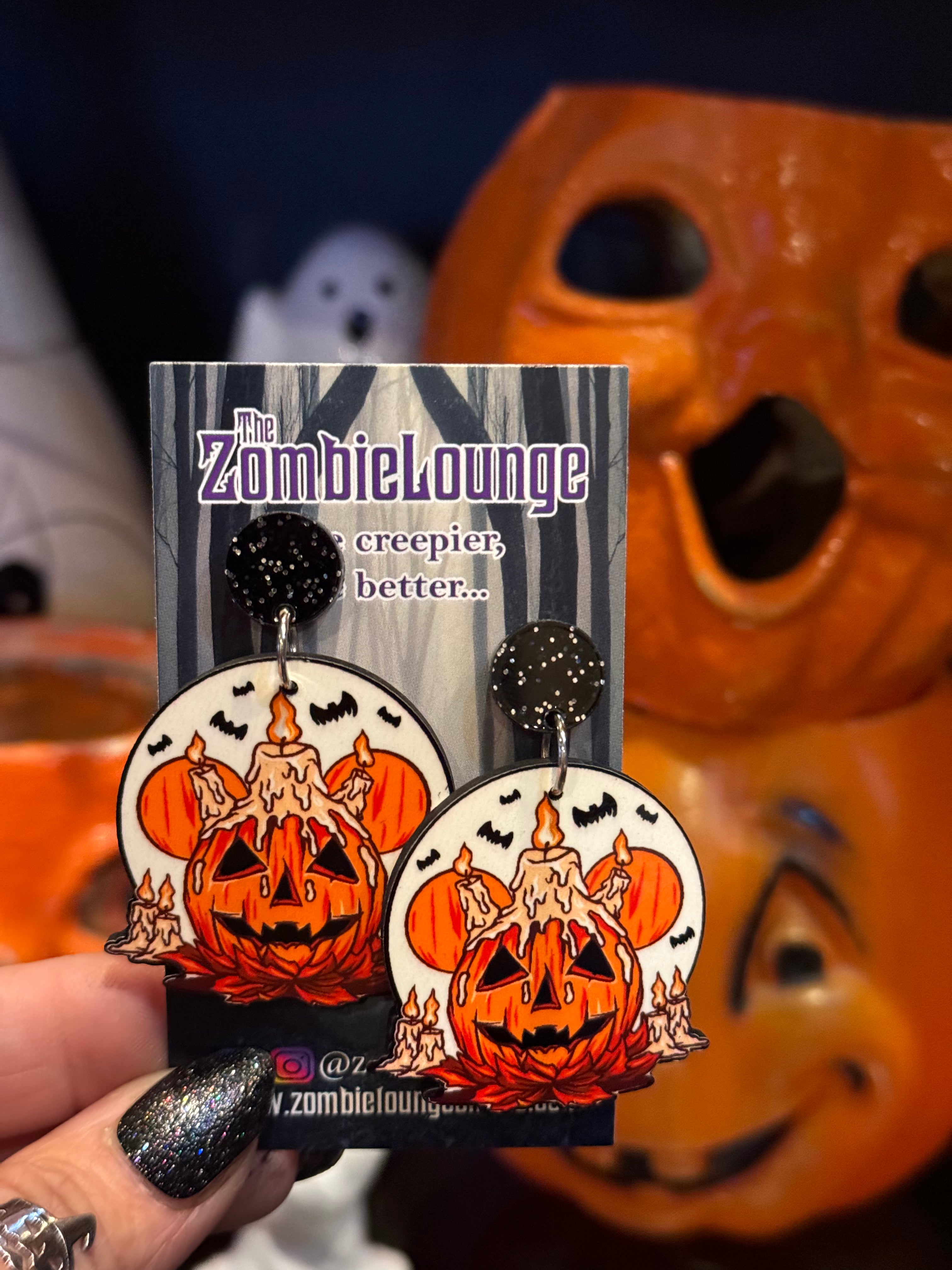 Spooky Halloween Pumpkin Earrings for Women - Cute Dangle Drop Earrings for Costume Parties & Fall Fashion Accessories