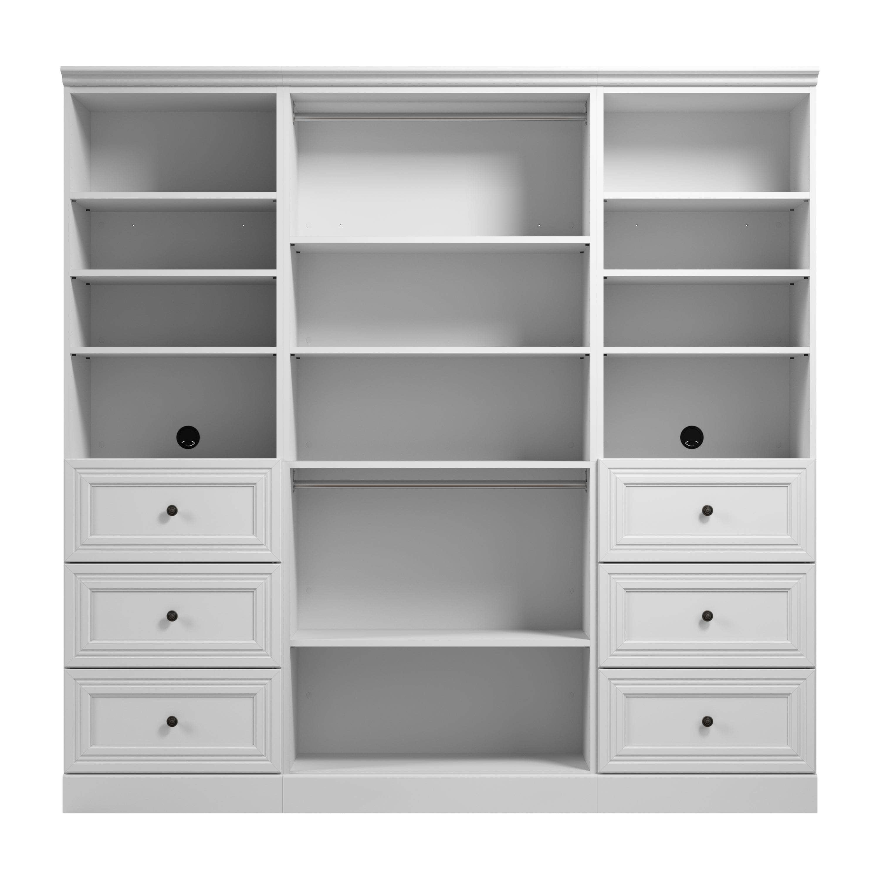 86W Closet Organizer with Drawers - Space Saving Storage Solution for Bedroom, Closet & Office (2 Color Options)