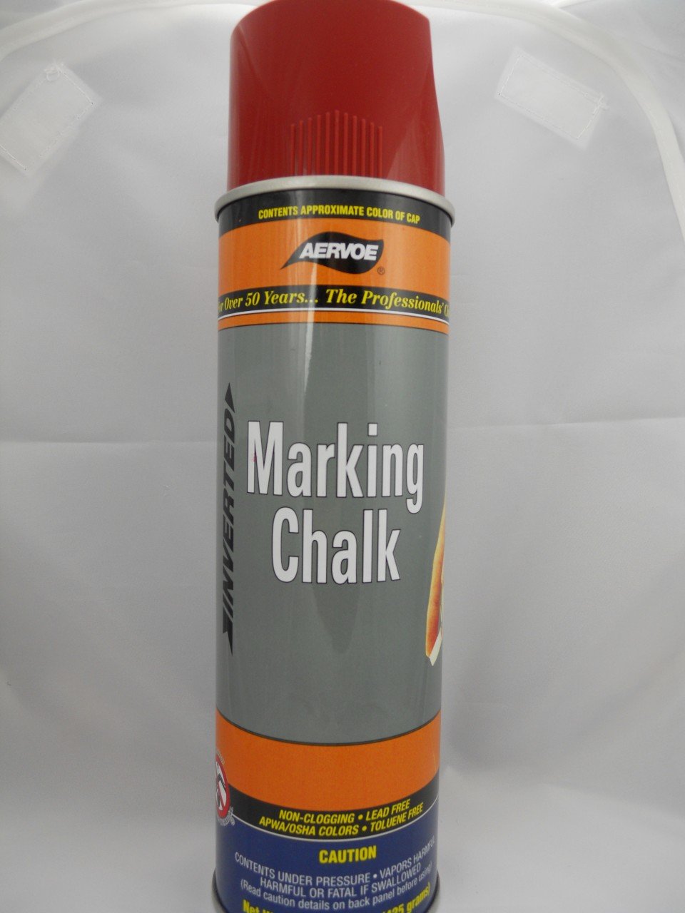 Aervoe Red Marking Chalk Spray - High Visibility Temporary Paint for Construction, Surveying & DIY Projects | Ideal for Concrete, Asphalt & Grass Marking